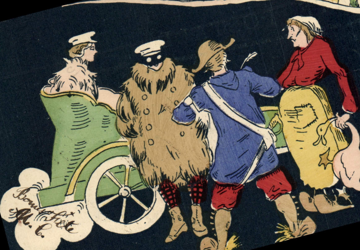 Vintage Postcard Fantasy Illustrator Automobile Marnix Statement