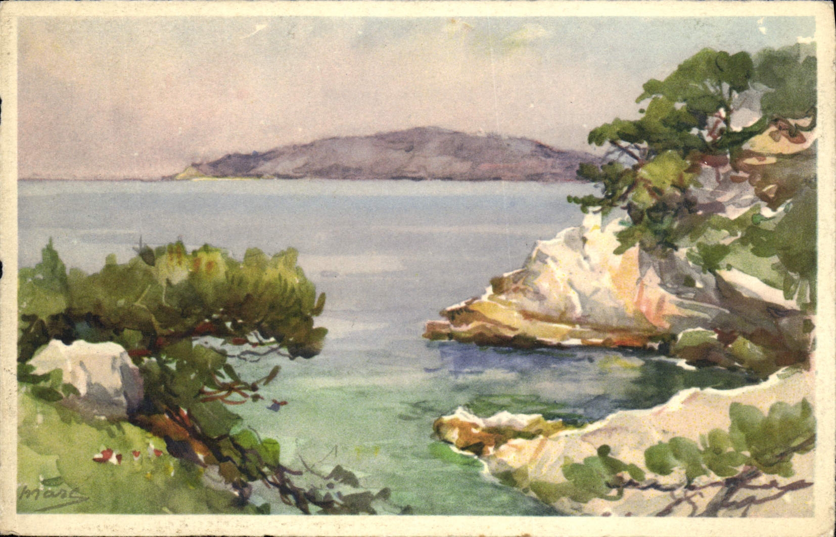 Vintage Postcard Fantasy Illustrator Marc