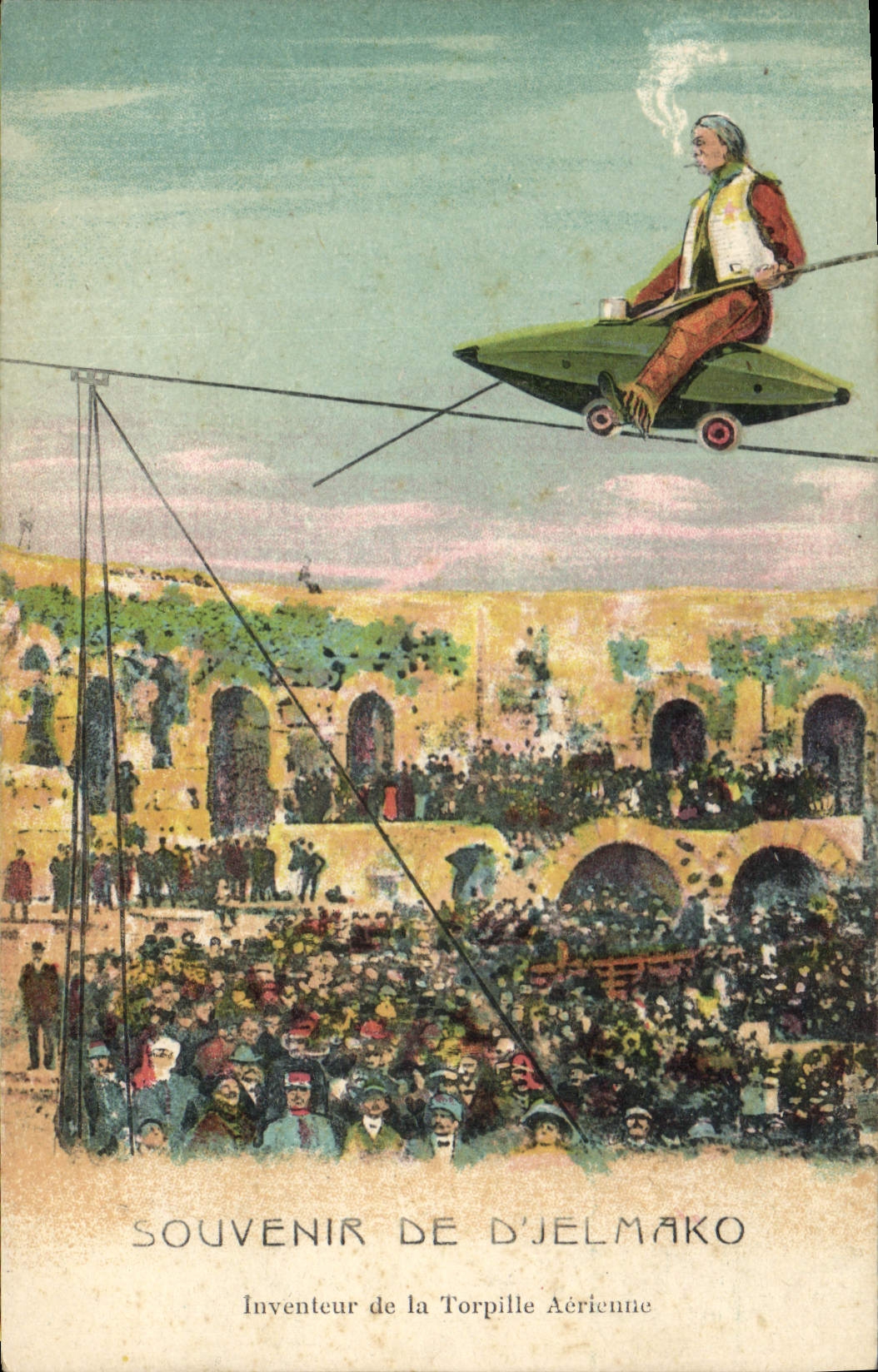 CPA Souvenir de D'jelmako Inventeur de la torpille aerienne 