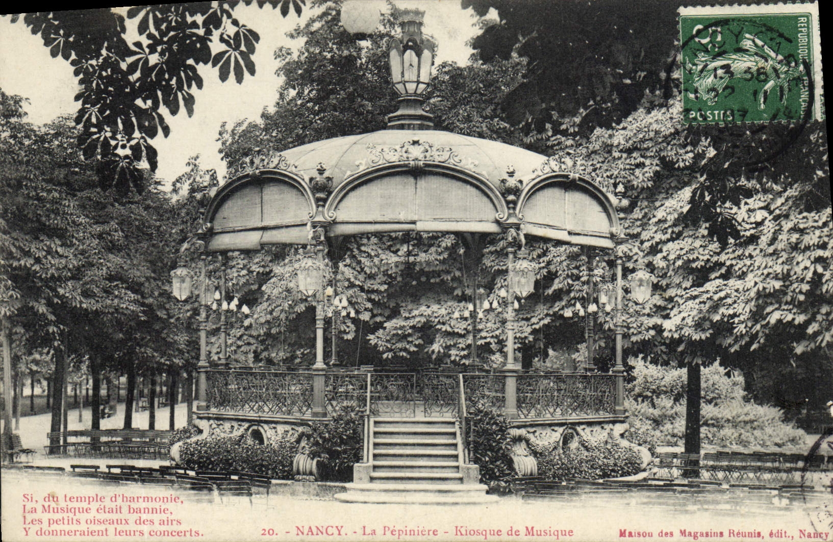 CPA Kiosque de musique La Pepiniere Nancy