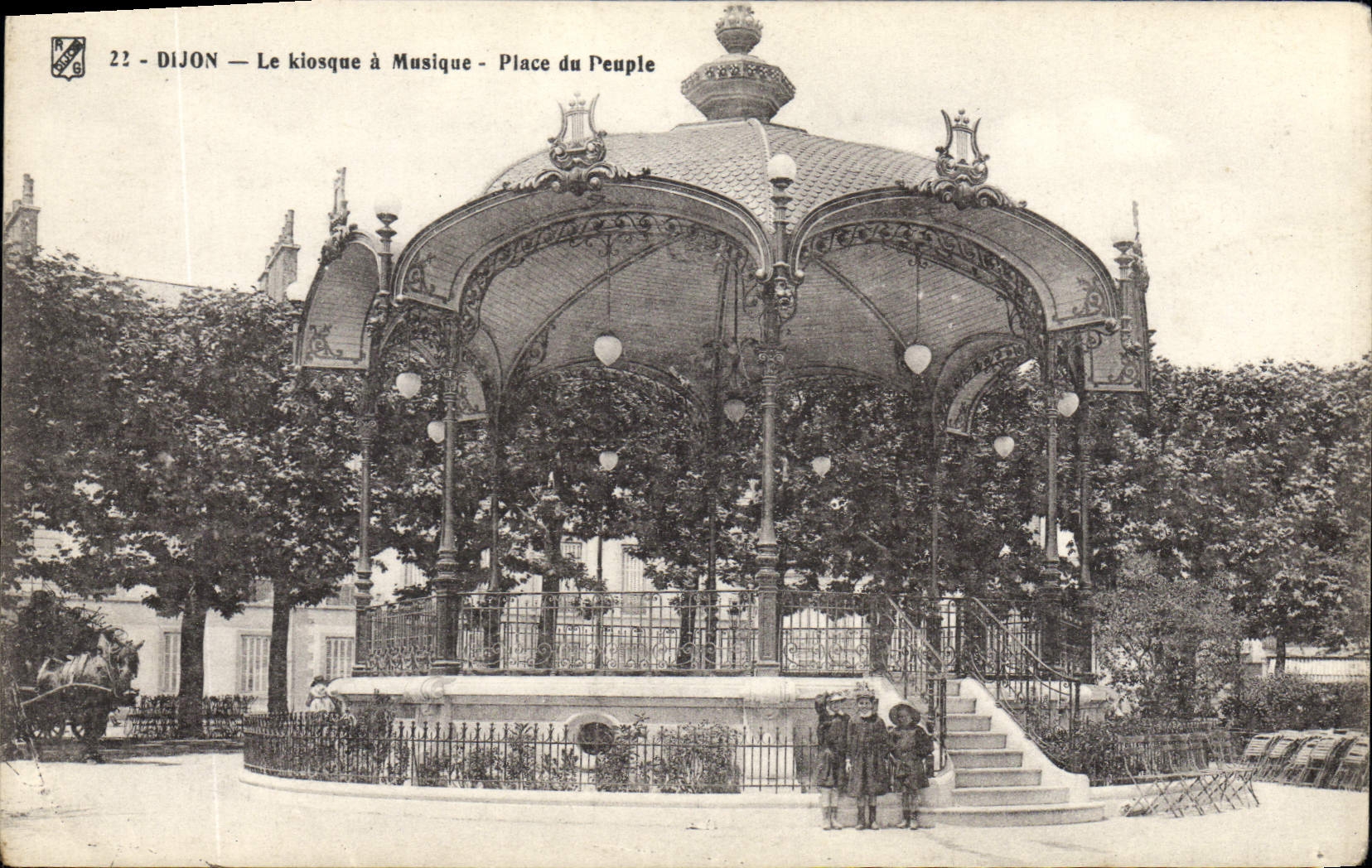 CPA Kiosque a musique Place du Peuple Dijon