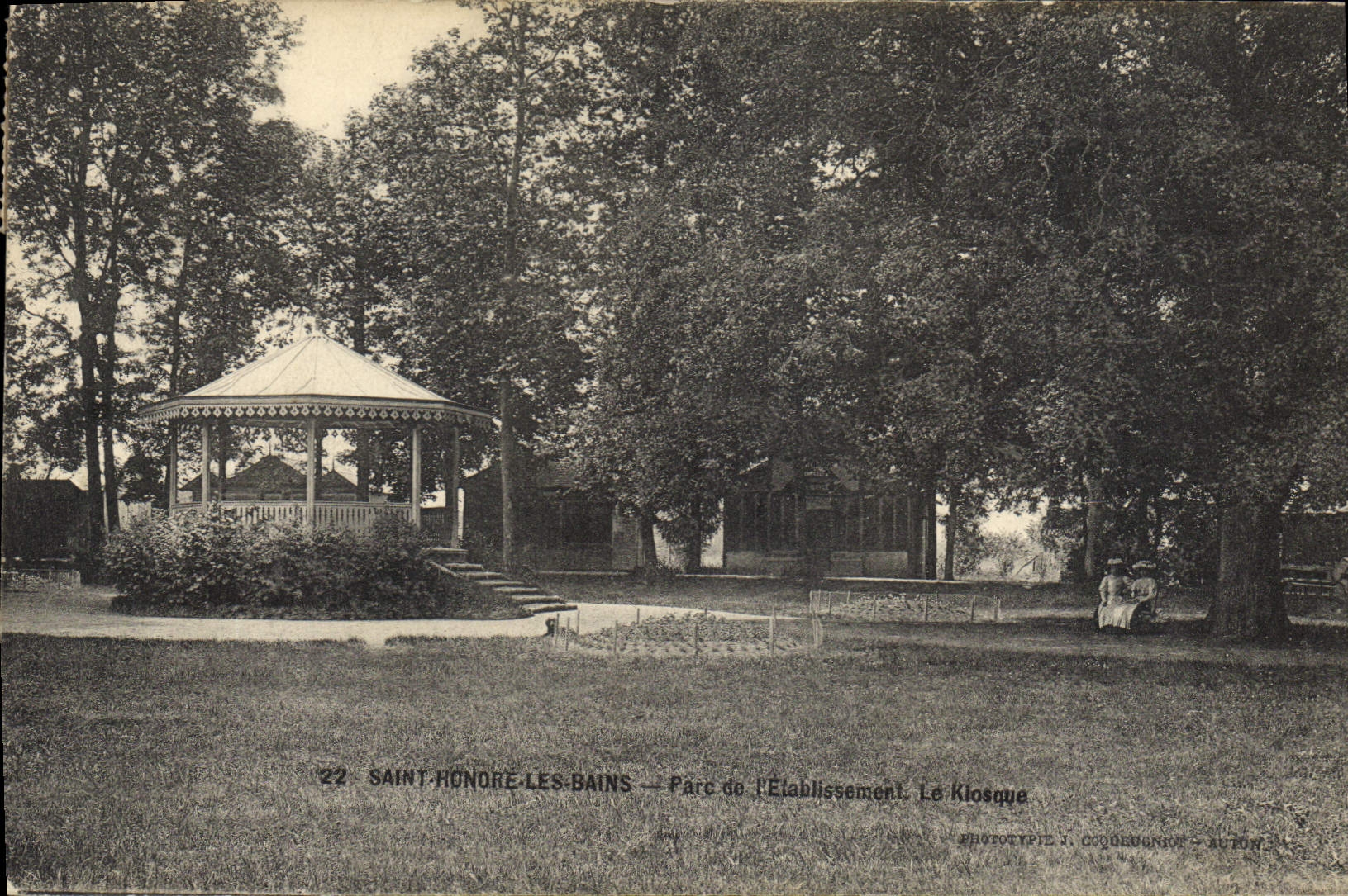 Vintage Postcard Holy Kiosque Honours the Baths Park with the establishment