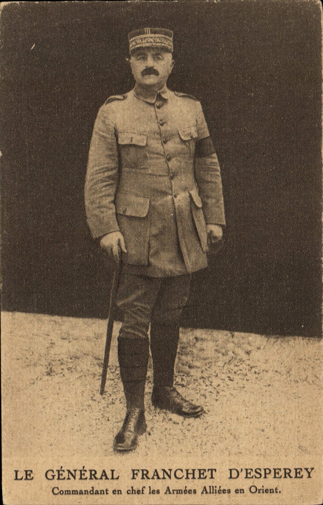 Vintage Postcard Militaria General Franchet d' Esperey Ordering in chief Armies Combine in the East