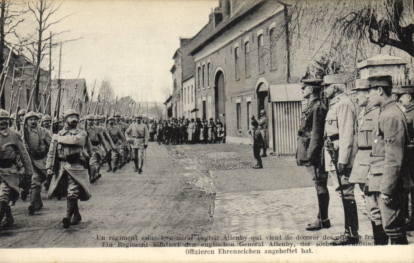 Vintage Postcard Militaria a regiment greets general English Allenby