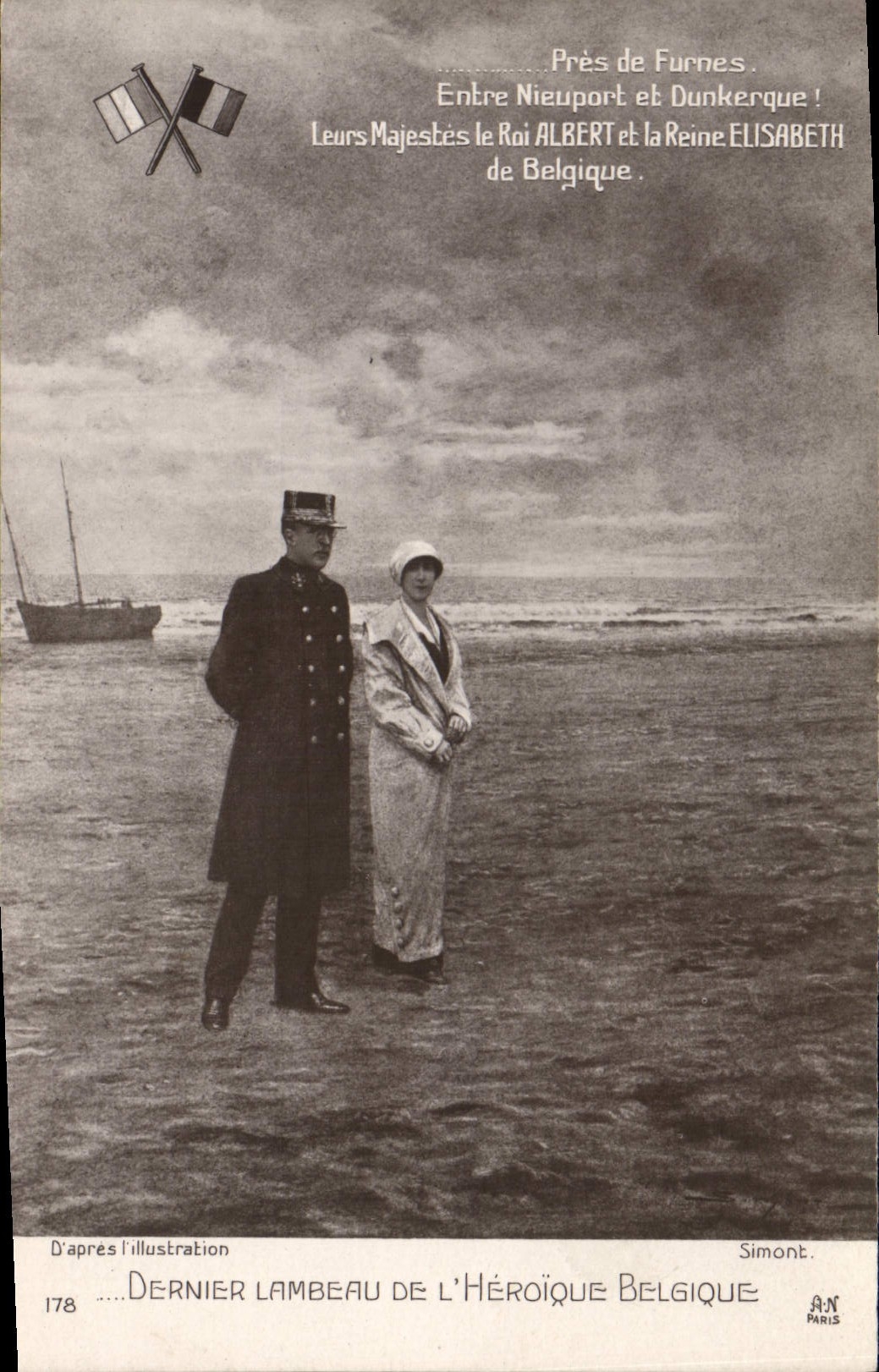 CPA Militaria Roi Albert 1er et la Reine Elisabeth