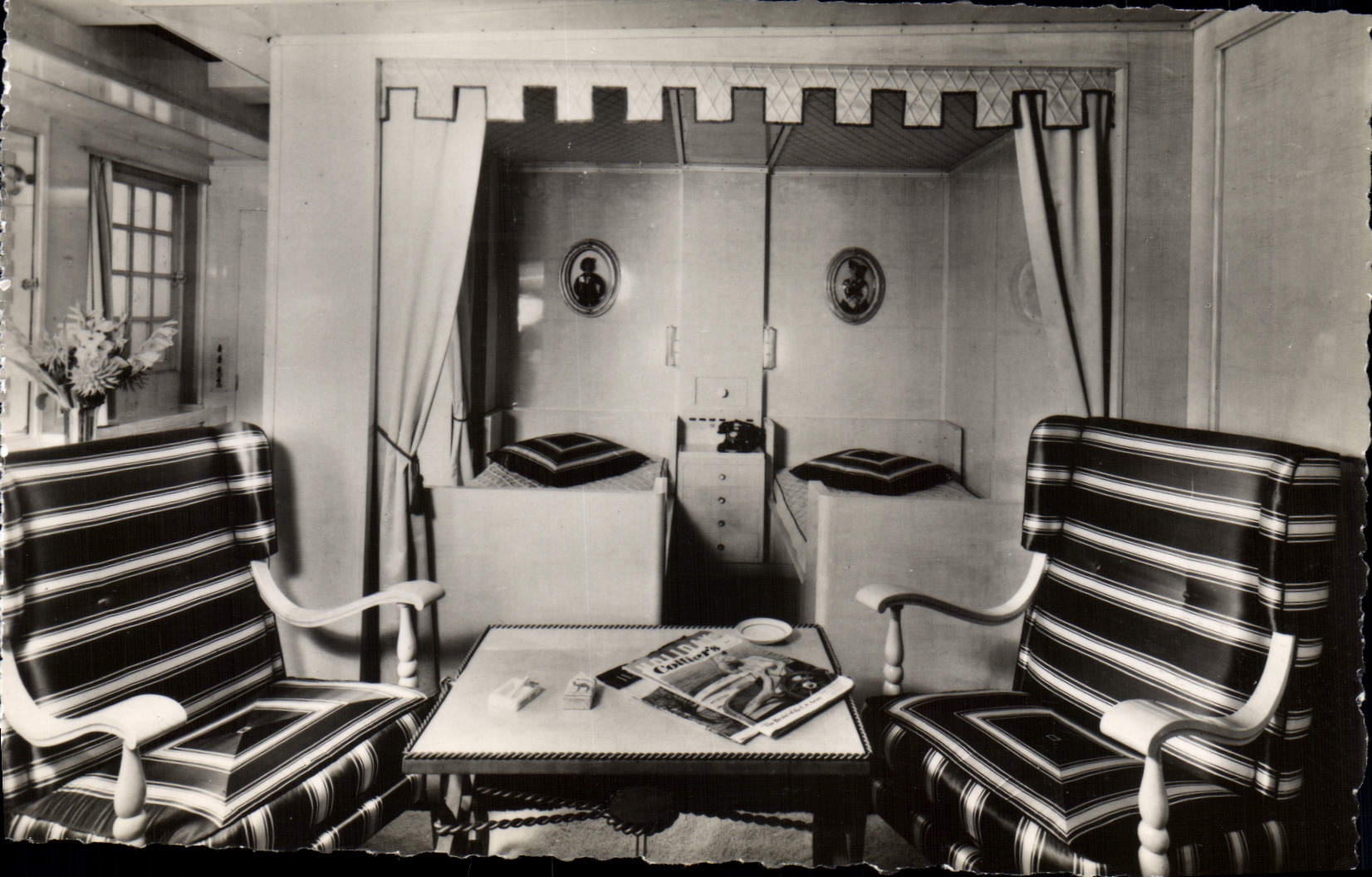 Modern Postcard Boat Steamer Freedom Apartment of Alsace luxury 1st class