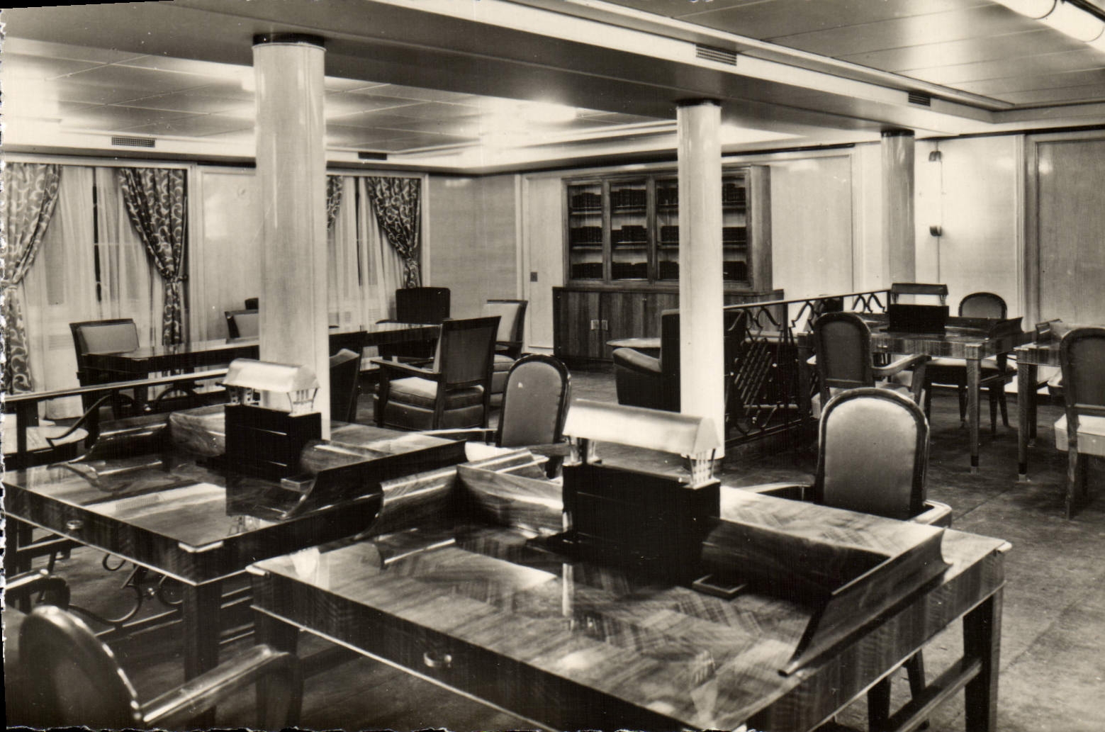 Modern Postcard Boat Steamer Freedom Living room of reading and correspondence classifies cabin