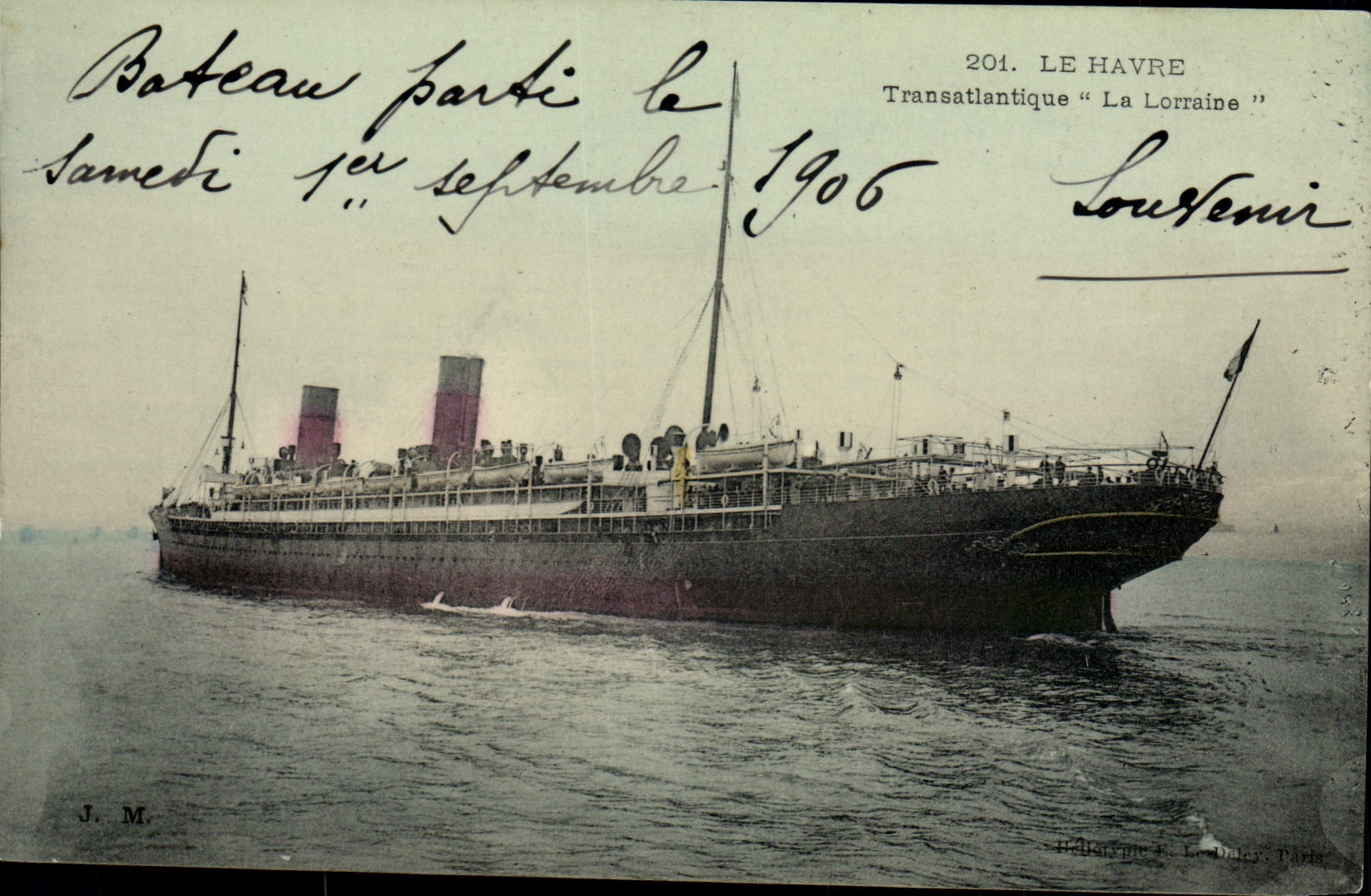 CPA Bateau Paquebot Transatlantique La Lorraine Le Havre