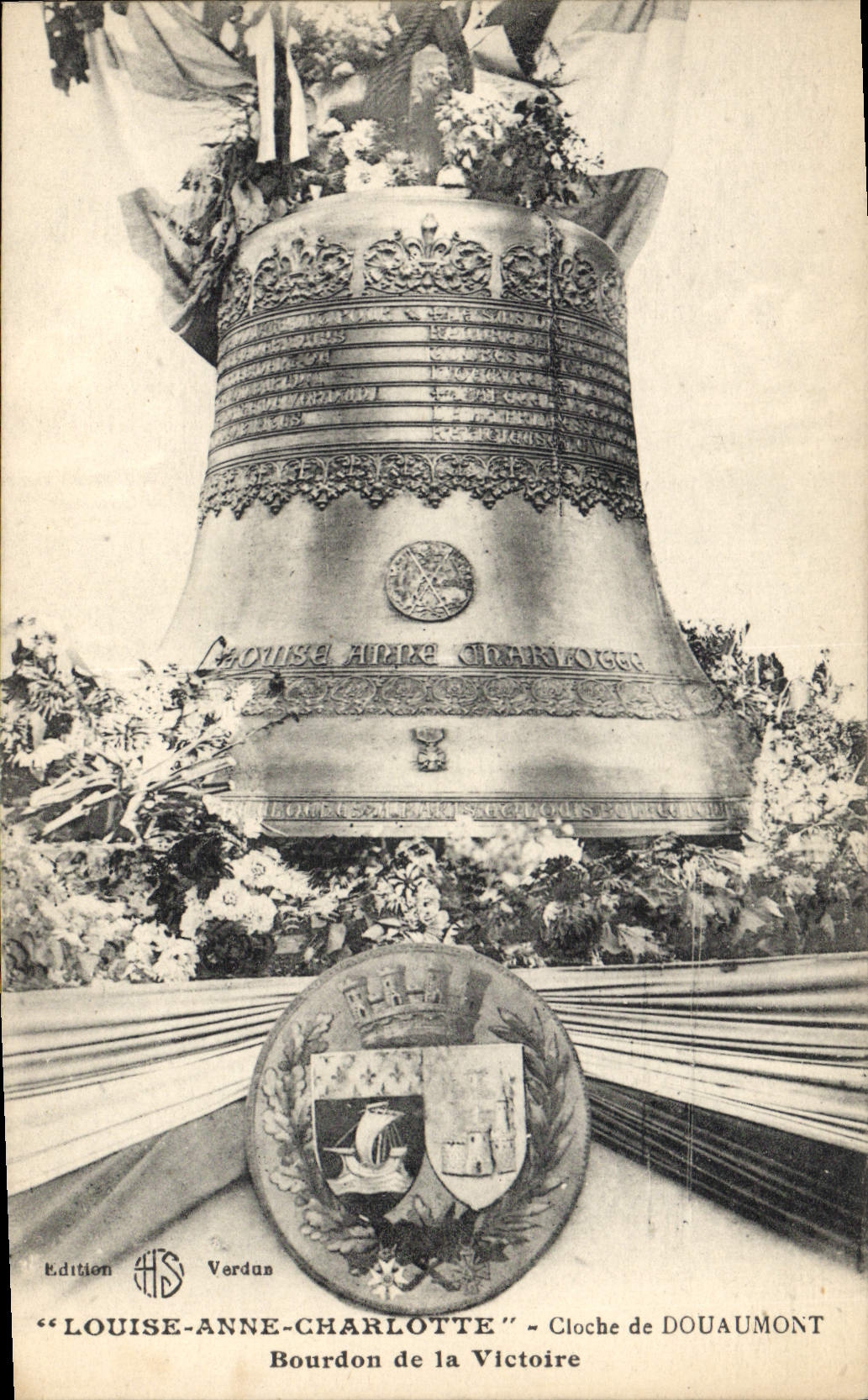 Vintage Postcard Bell Louise Anne Charlotte Cloche of Douaumont Bumblebee of the Victoire