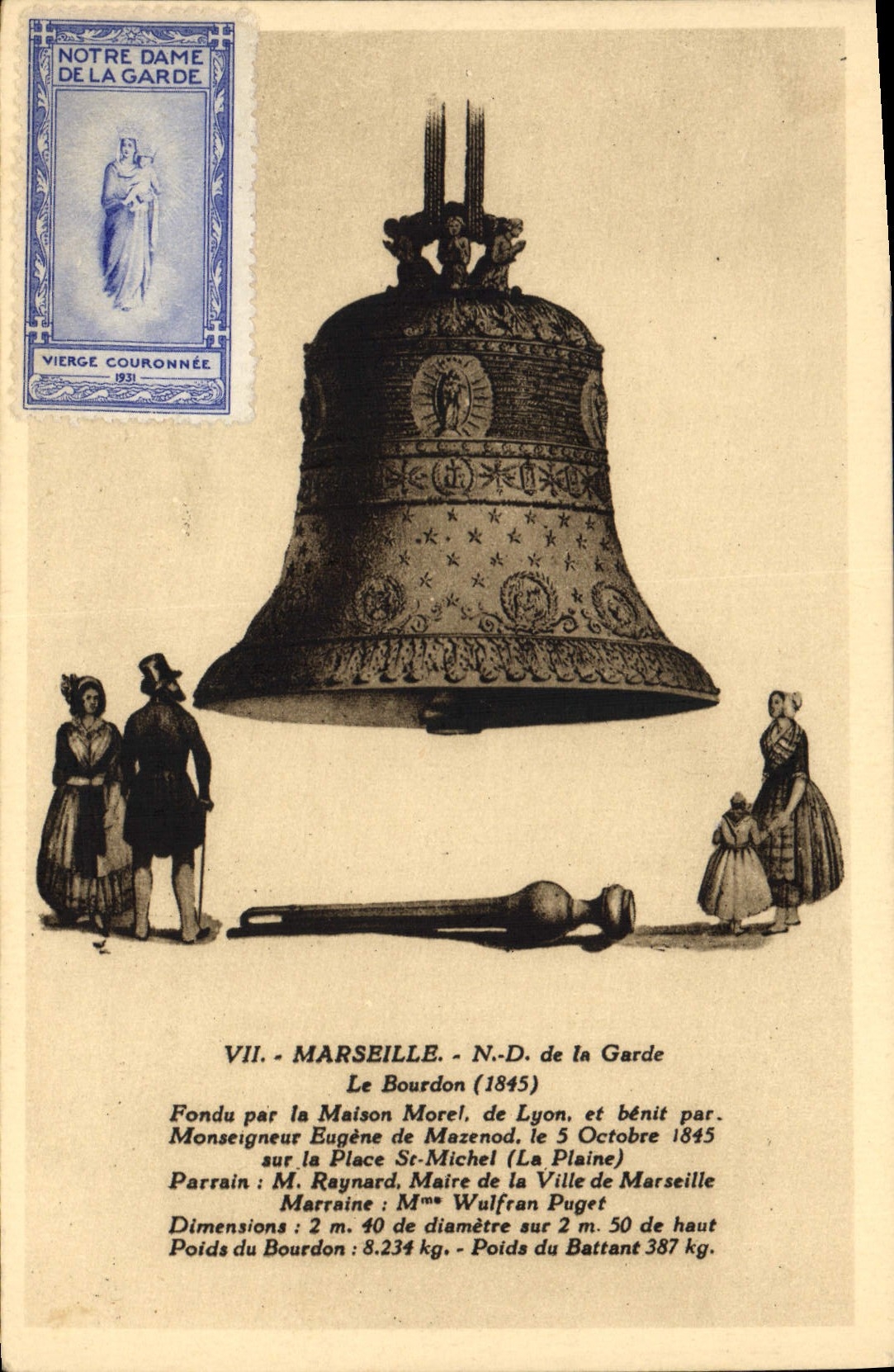 CPA Cloche Marseille ND de la Garde Le Bourdon
