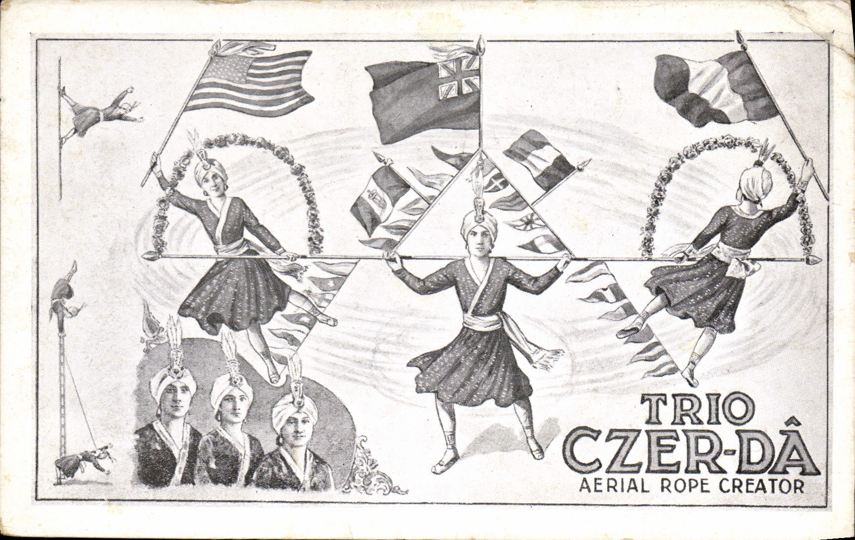 CPA Trio Czer Da Aerial Rope Creator 