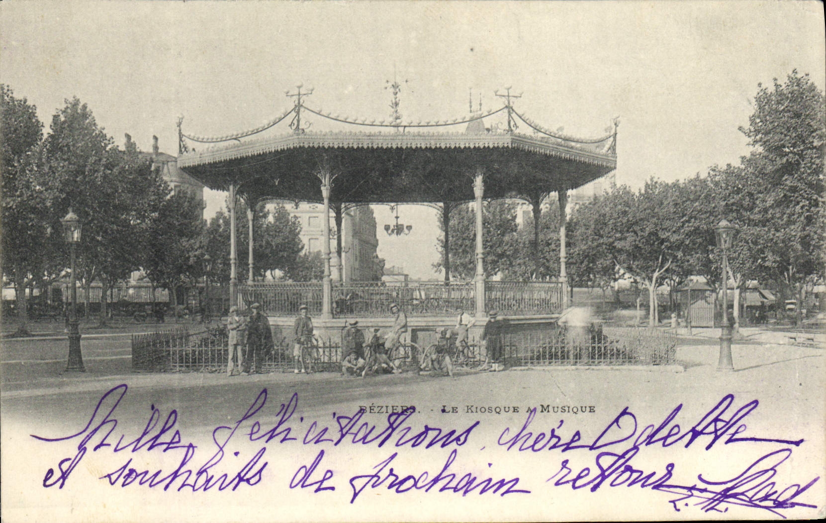 CPA Kiosque a musique Beziers 