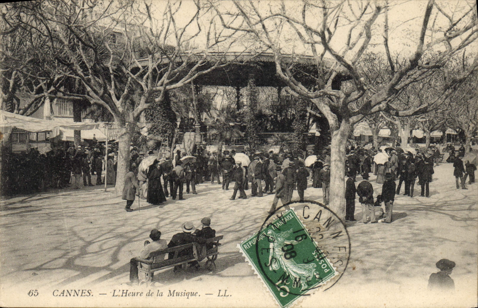 CPA Kiosque Cannes L'heure de la musique 