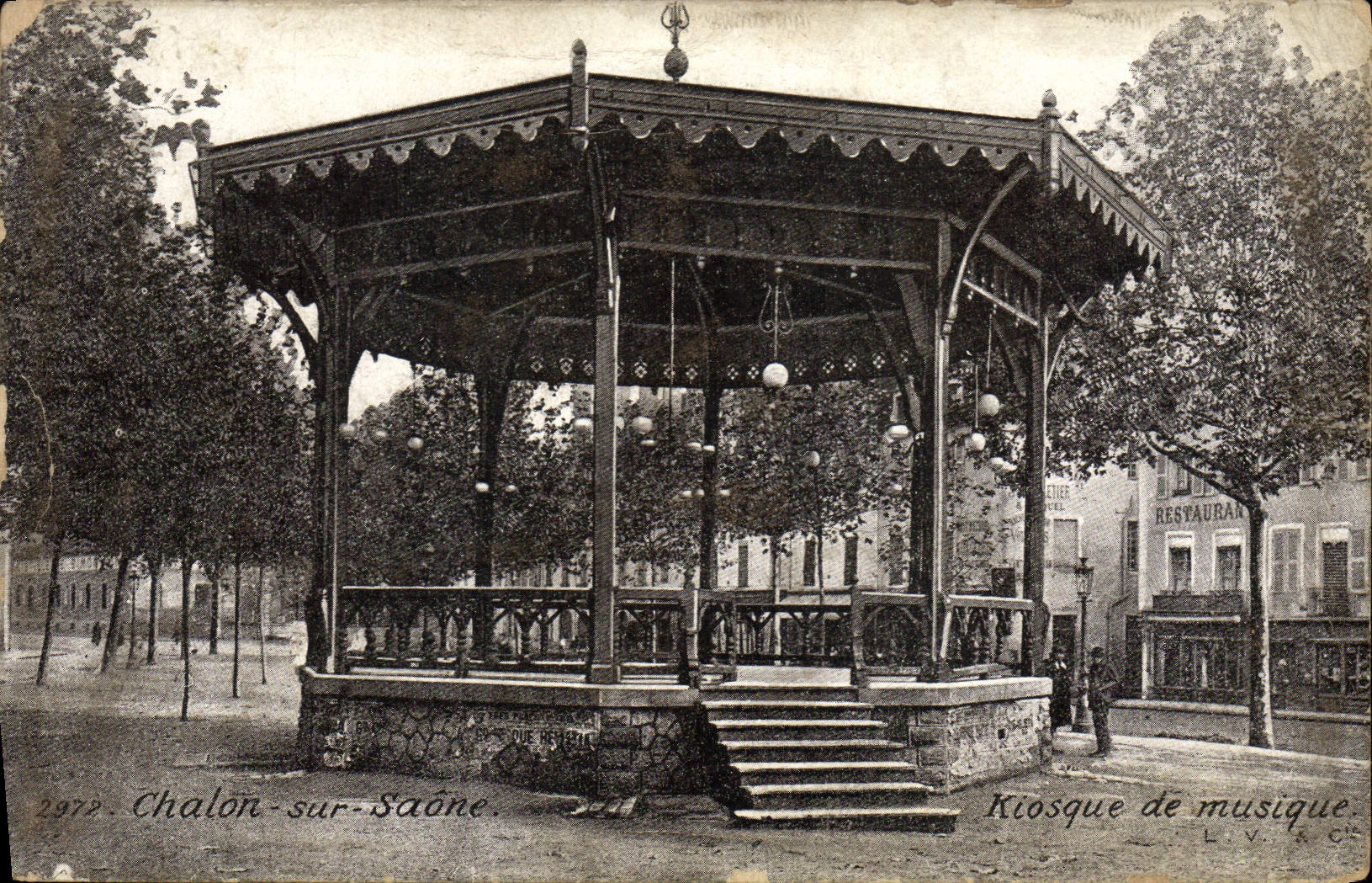 Postal Quiosco Red sobre Saone