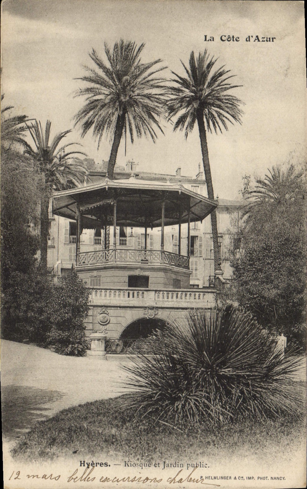 CPA Kiosque et jardin public Hyeres 