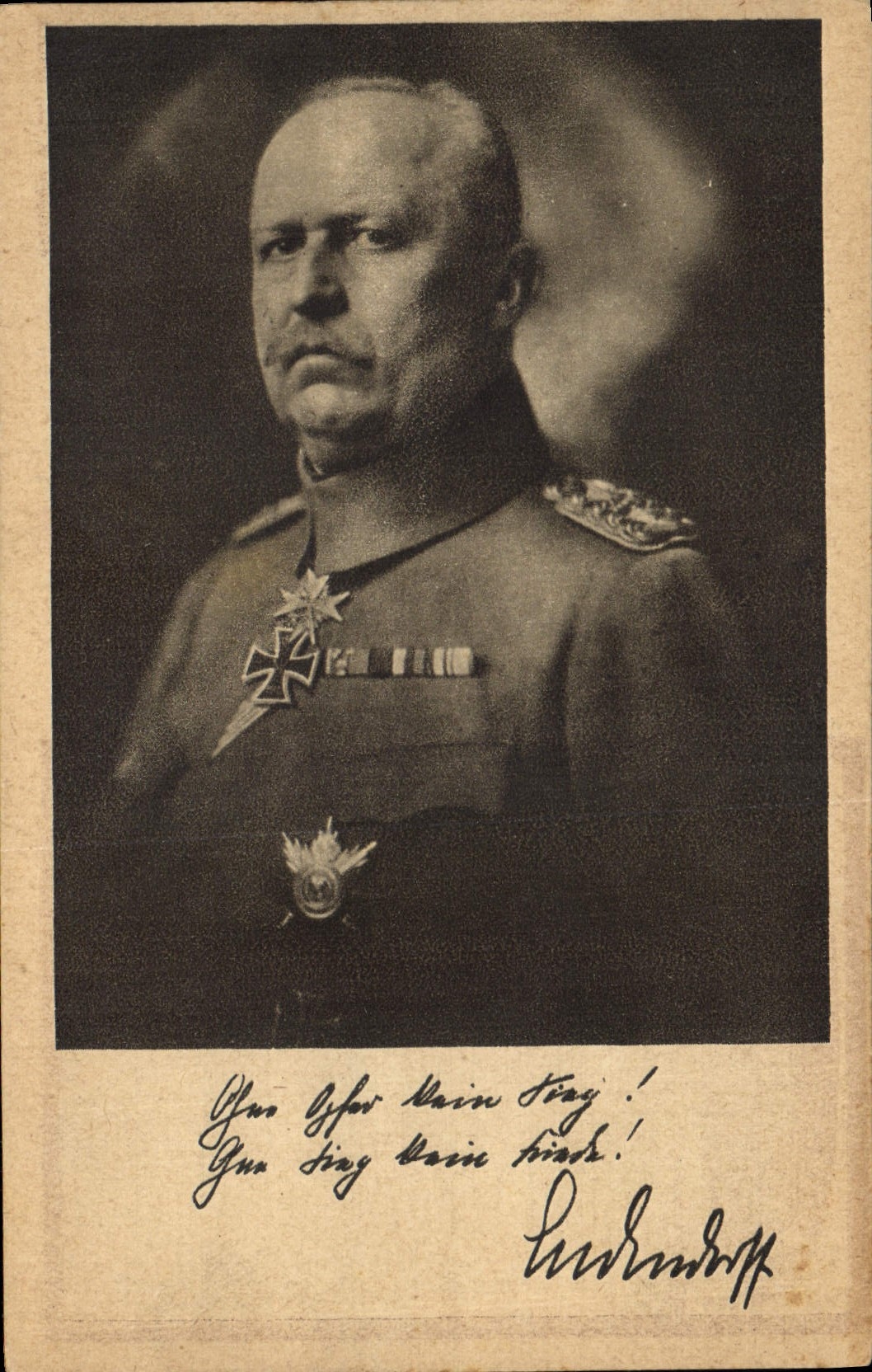 Vintage Postcard Militaria Ludendorff