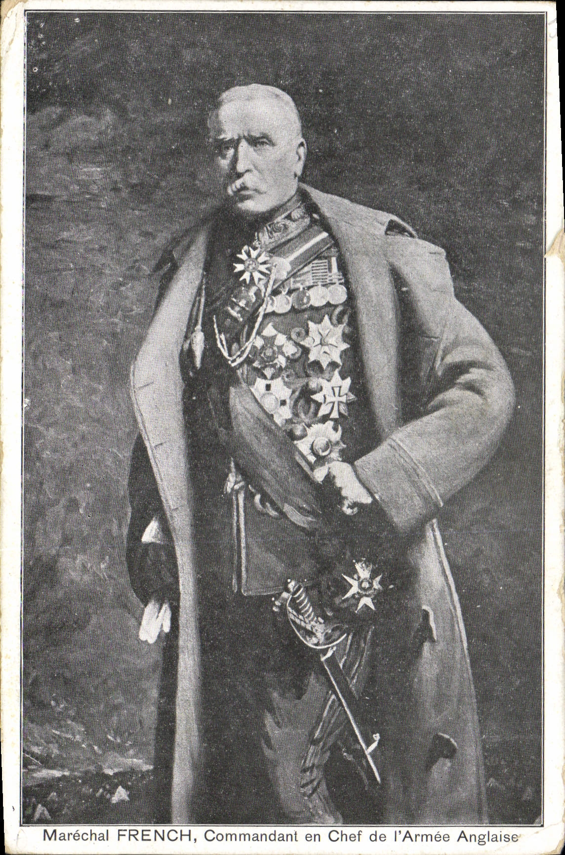 CPA Militaria Marechal French Commandant en chef de l'armee anglaise 