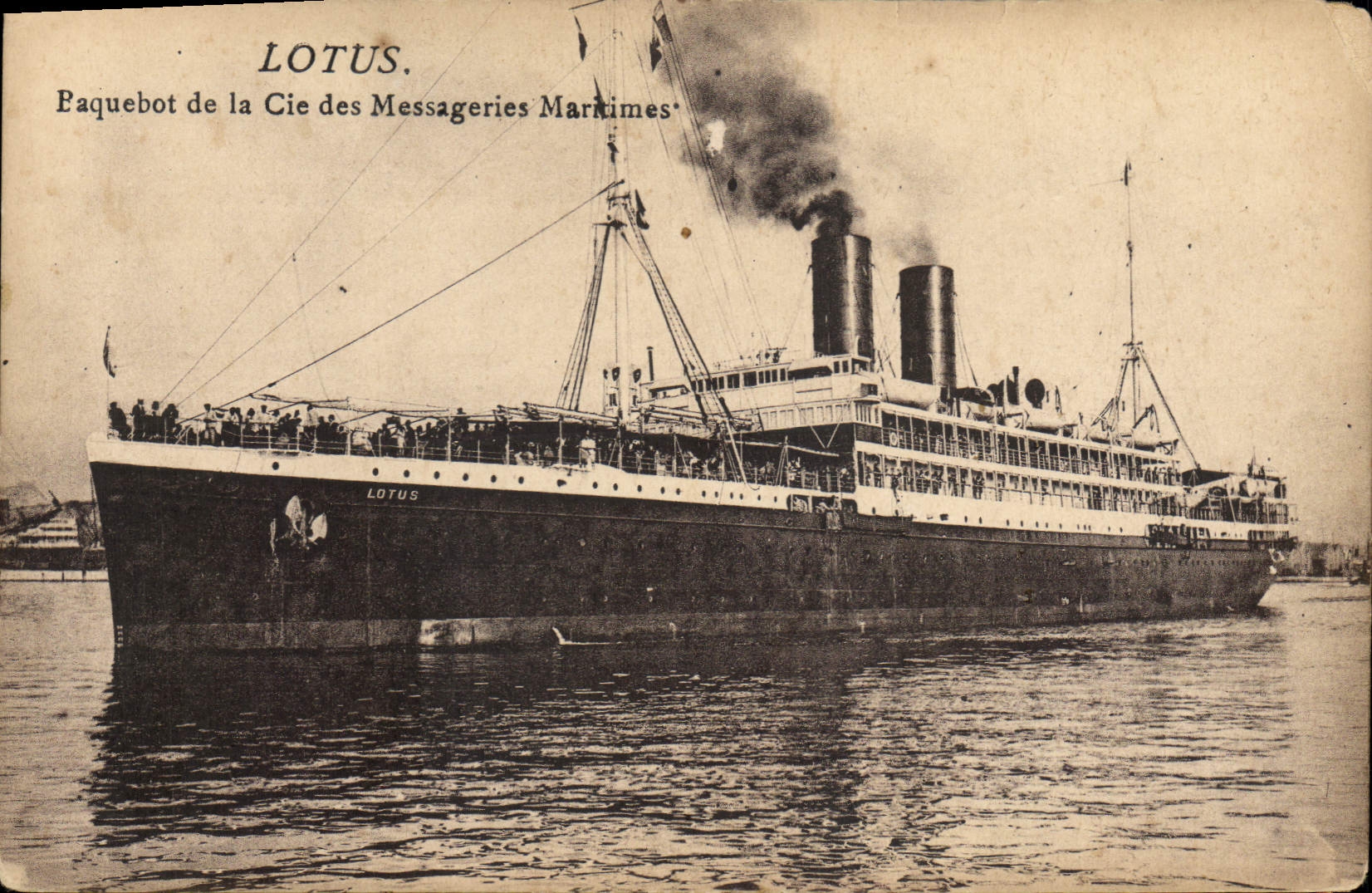 CPA Bateau Lotus Paquebot de la Cie des Messageries Maritimes