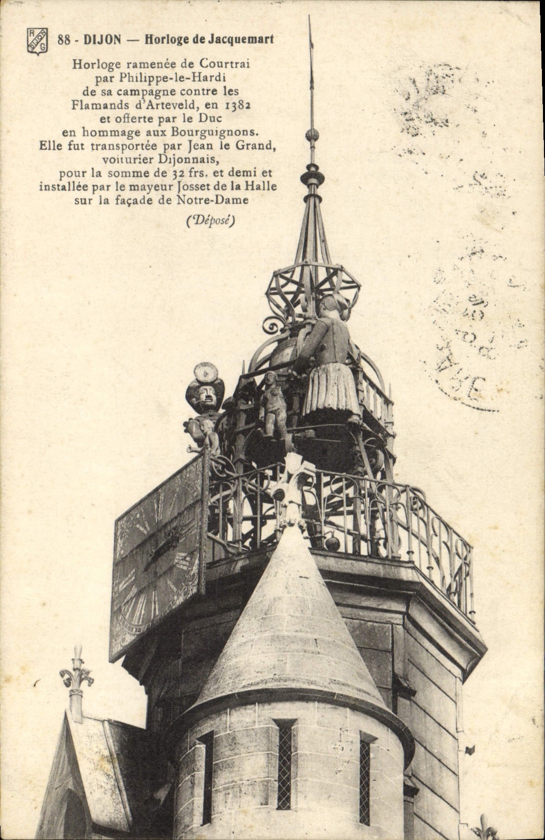 CPA Cloche Dijon Horloge de Jacquemart
