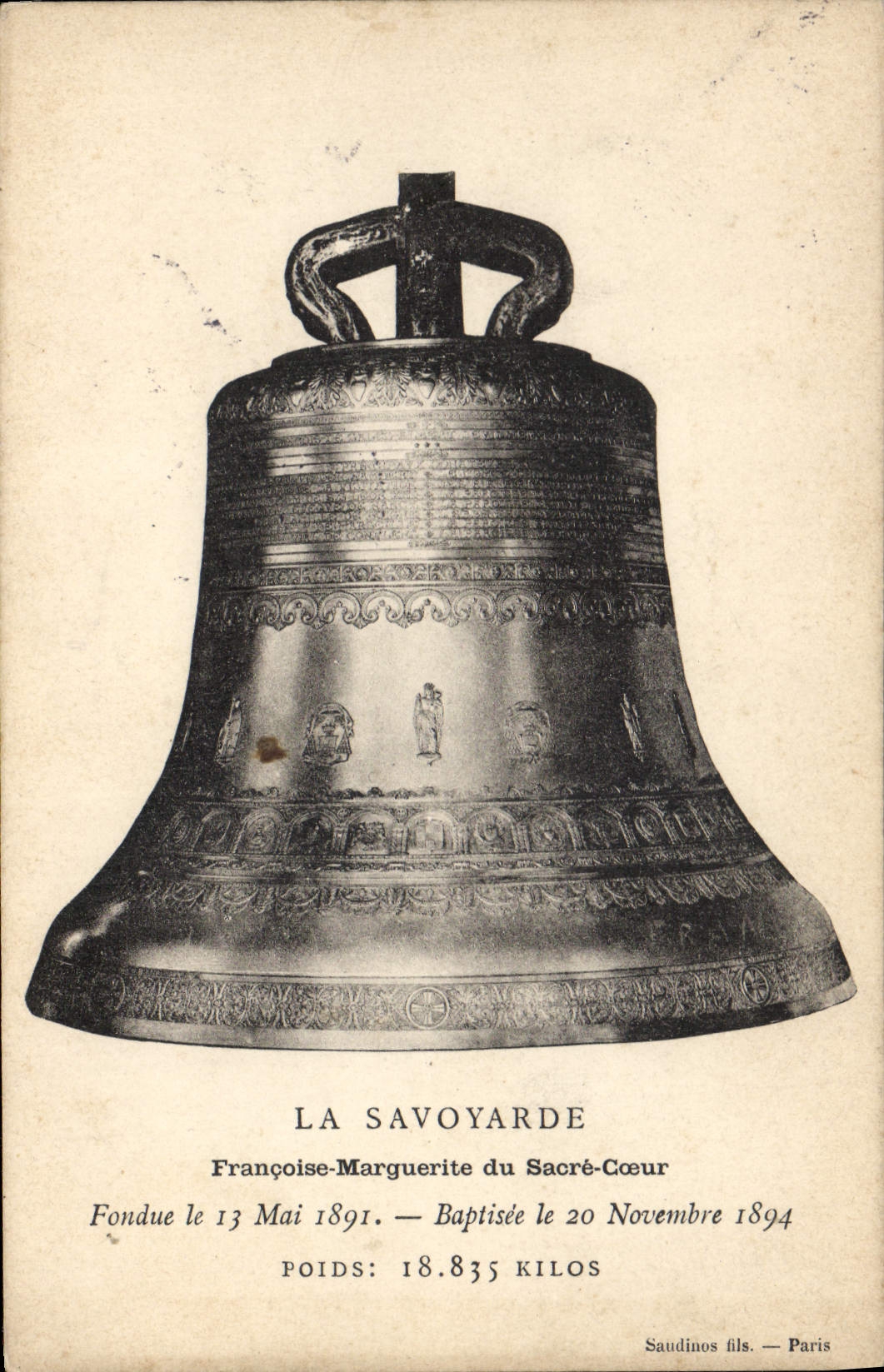 Vintage Postcard Bell the Savoyard Francoise Marguerite of the Sacring Paris Heart