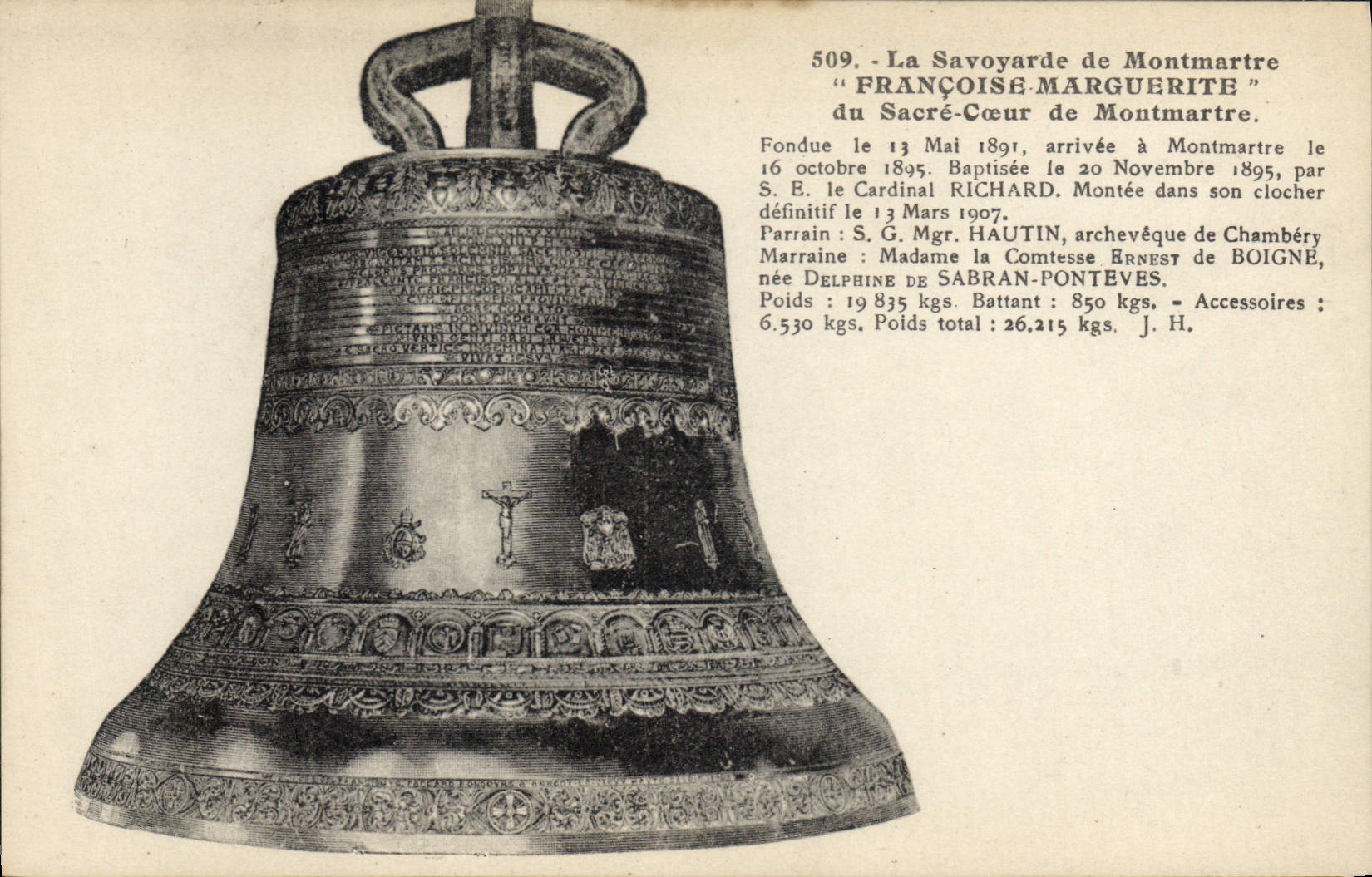 CPA Cloche La Savoyarde de Montmartre Francoise Marguerite du Sacre Coeur de Montmartre