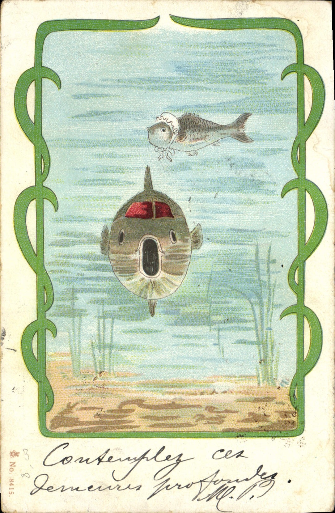 CPA Fantaisie Illustrateur Poissons