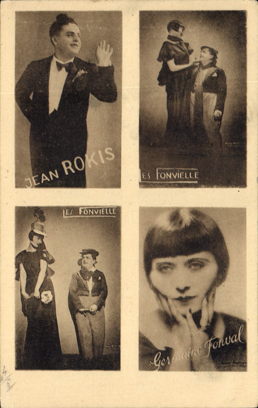 Vintage Postcard Jean Rokis Fonvielle Germaine Fonval