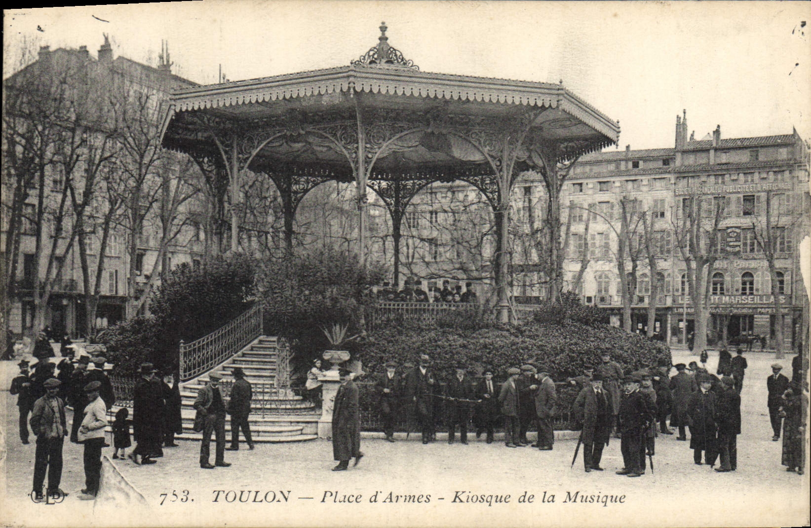 CPA Kiosque de la musique Toulon Place d'armes