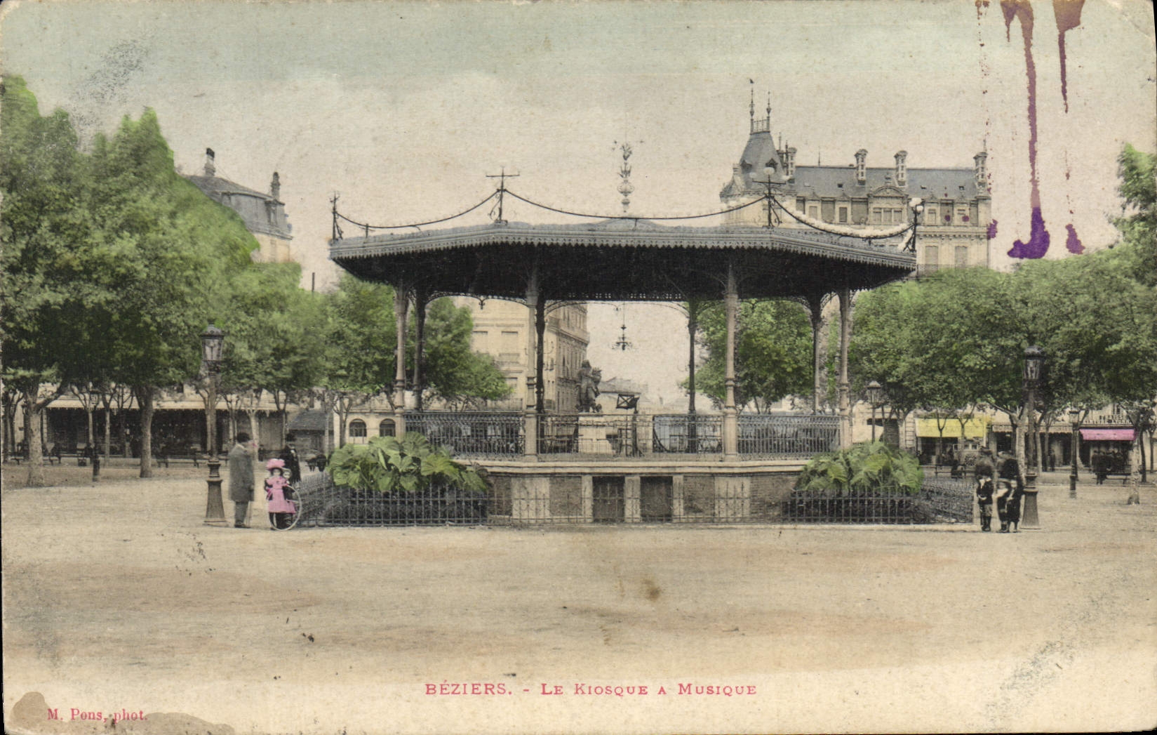 CPA Kiosque a musique Beziers