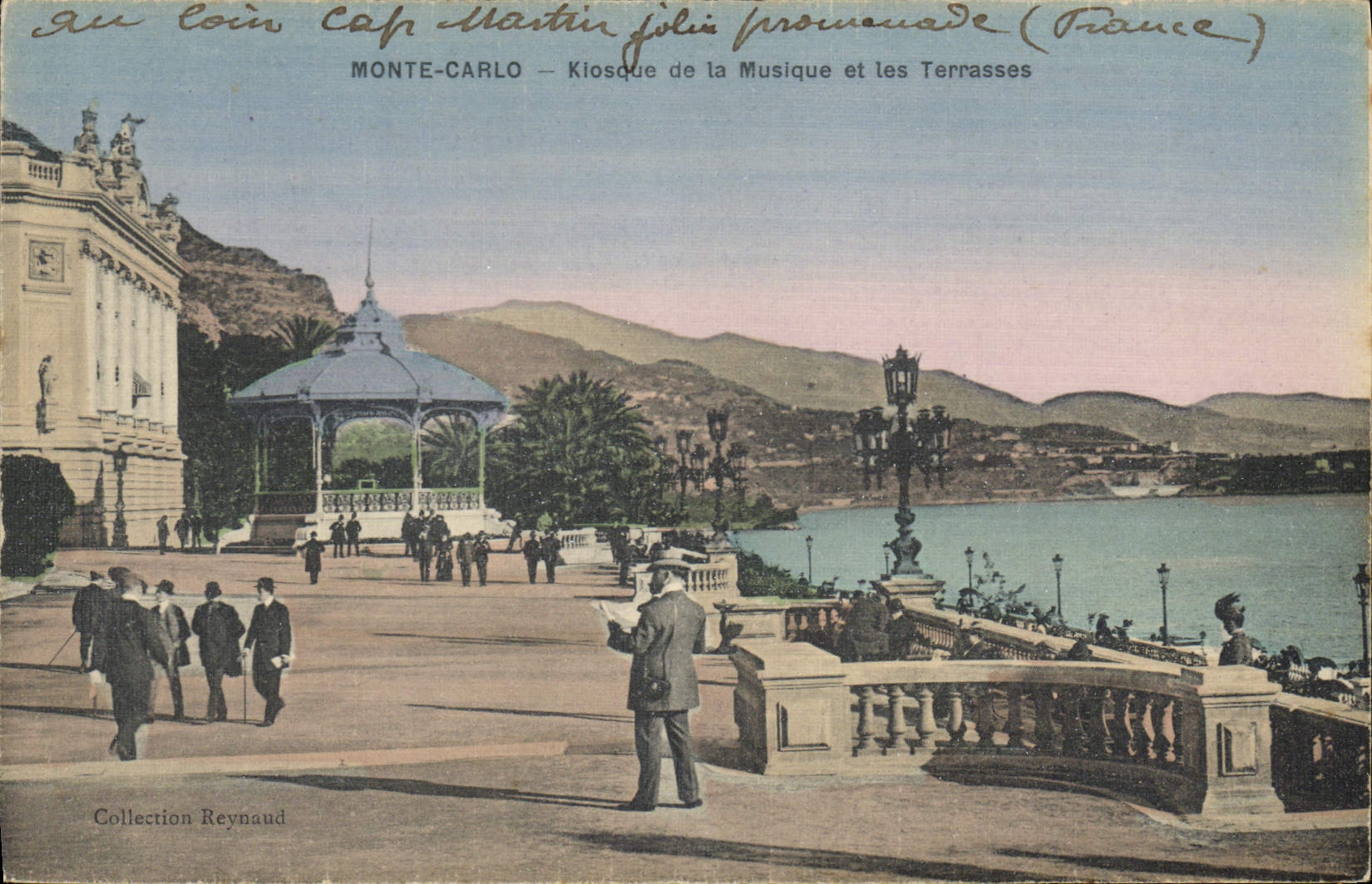 CPA Kiosque de la musique et les terrasses Monte Carlo Monaco (carte toilee)
