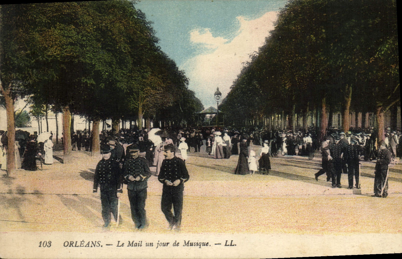 Vintage Postcard Orleans Kiosk the E-mail one day of music