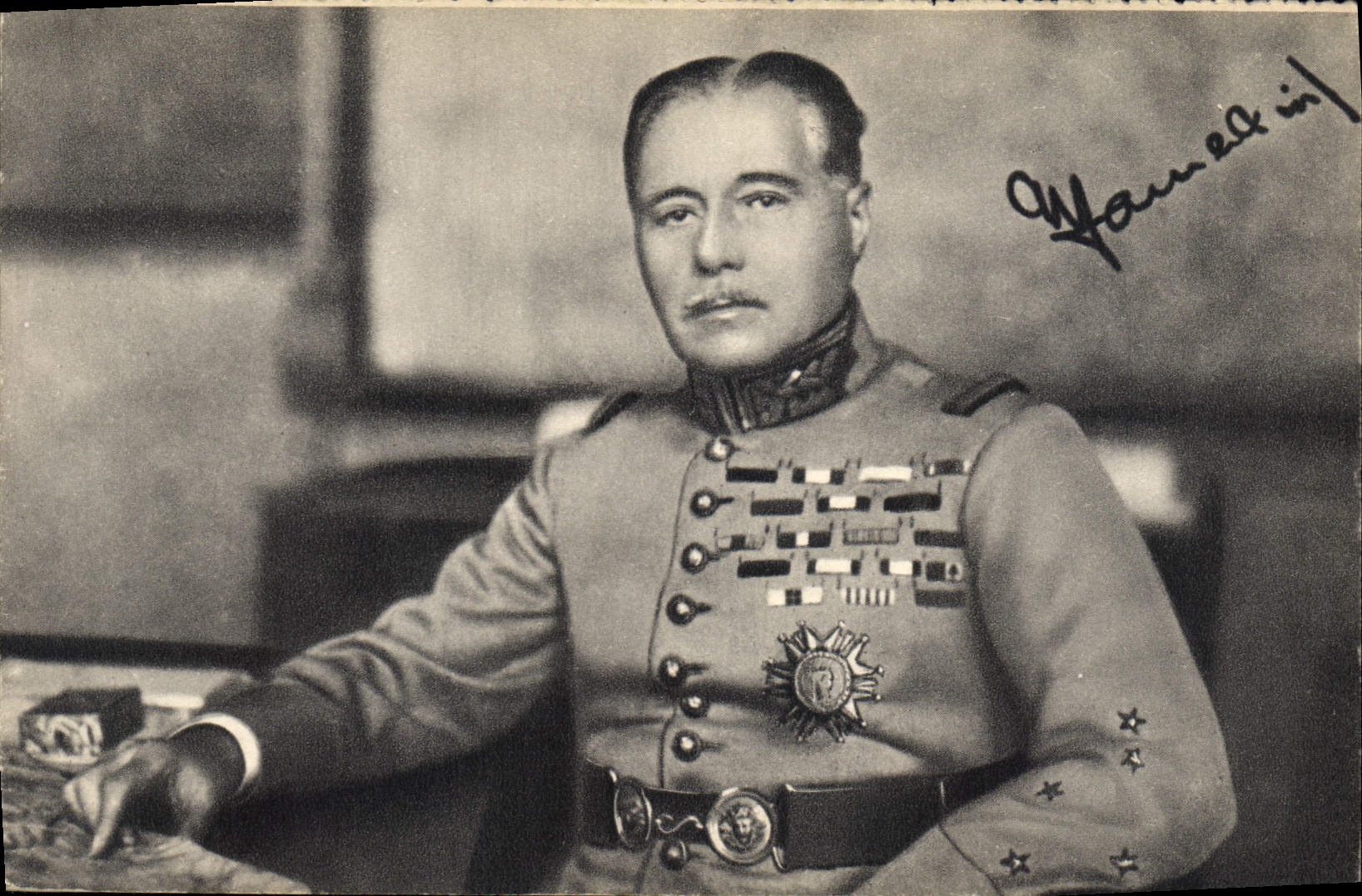 CPA Militaria Monsieur le General Gamelin Vice President du Conseil superieur de la guerre 