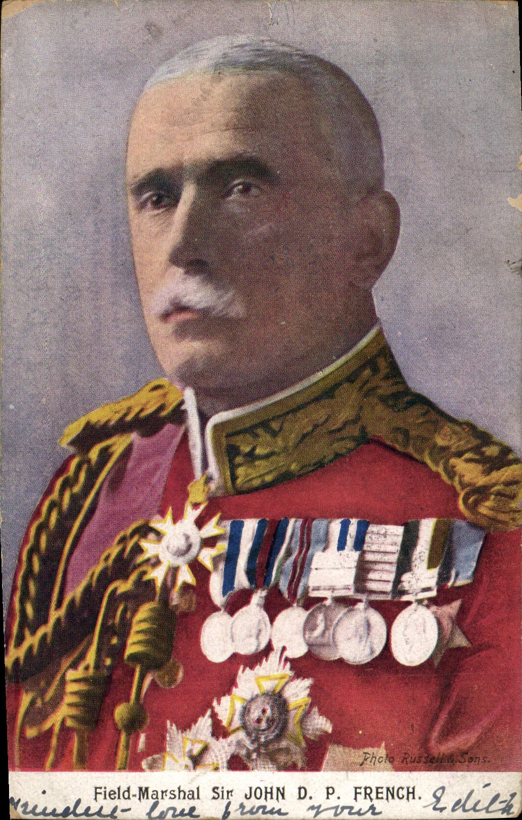 Vintage Postcard Militaria Field Marshall Sir John DP French