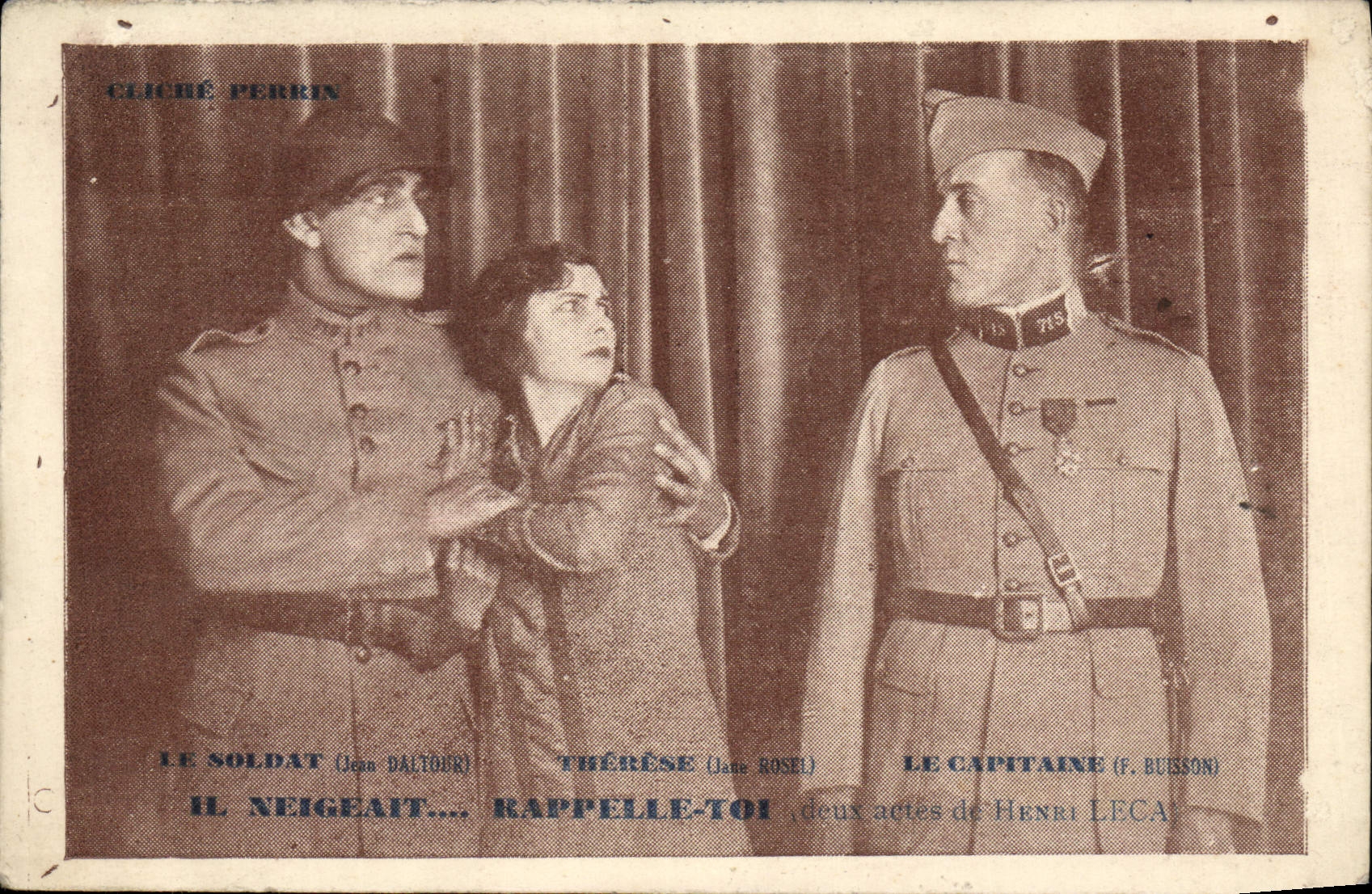 CPA Militaria Le soldat Therese Le capitaine 