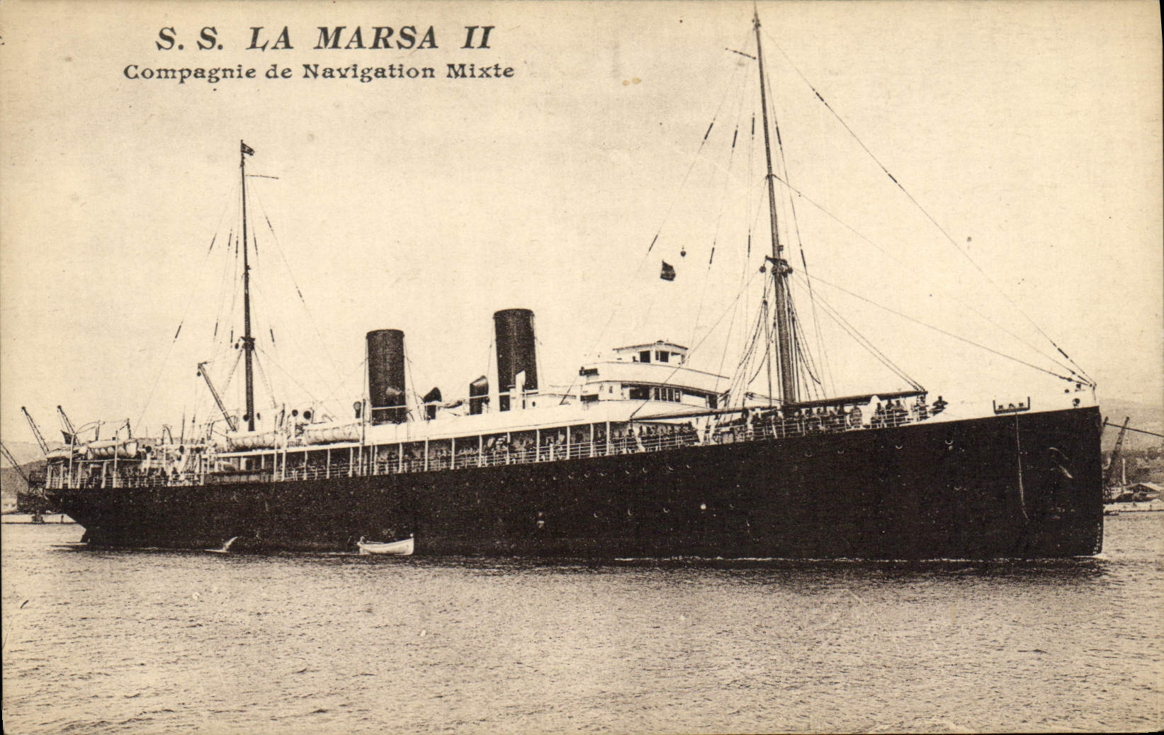 CPA Bateau SS La Marsa II Compagnie de Navigation Mixte