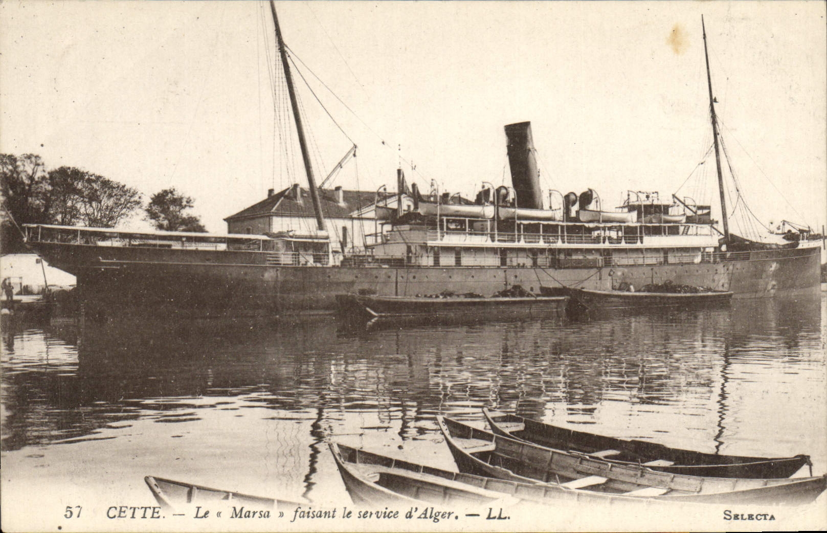 CPA Bateau Cette Le Marsa faisaint le service d'Alger Algerie