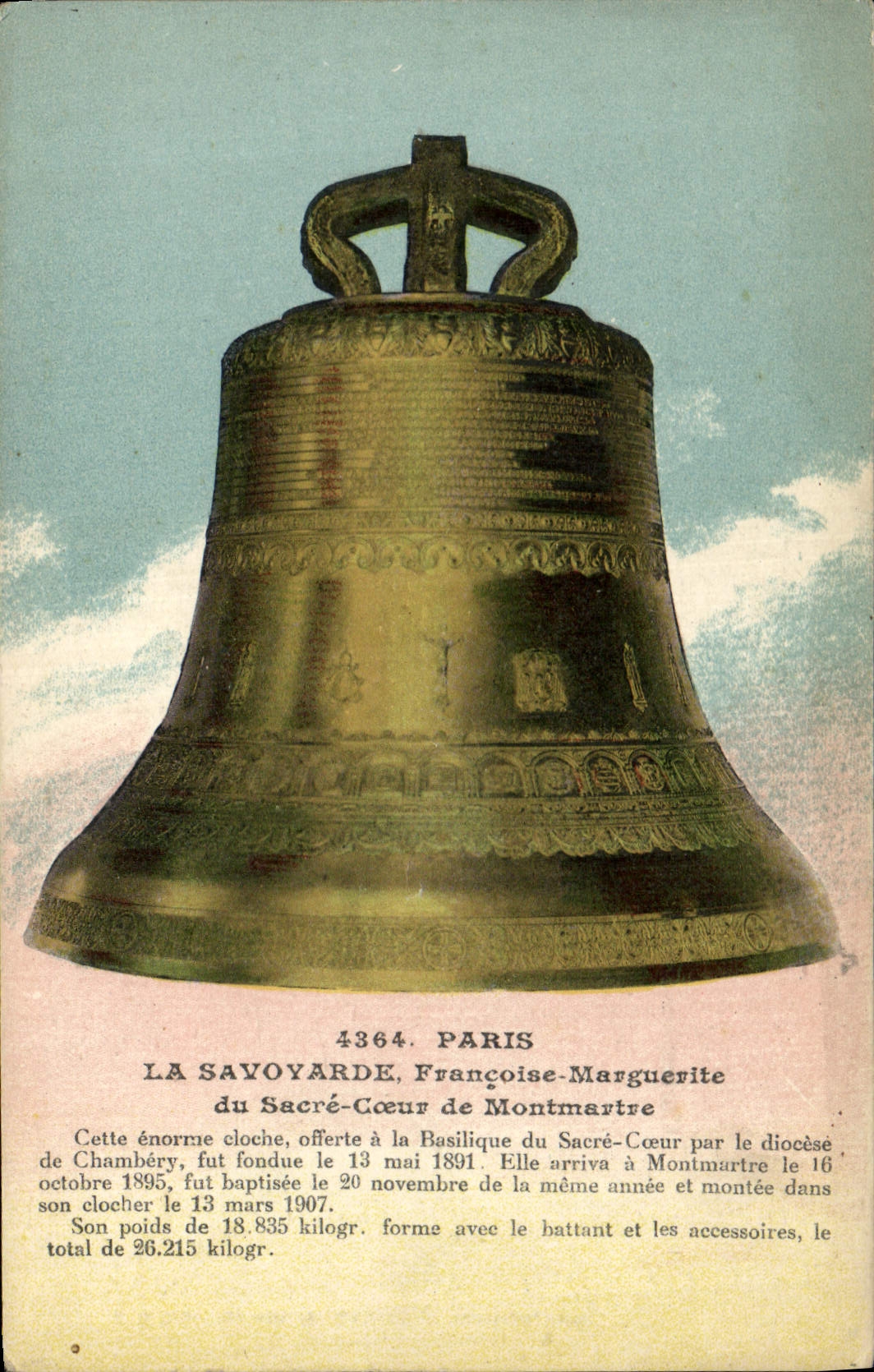 CPA Cloche La Savoyarde de Montmartre Francois Marguerite du Sacre Coeur de Montmartre 