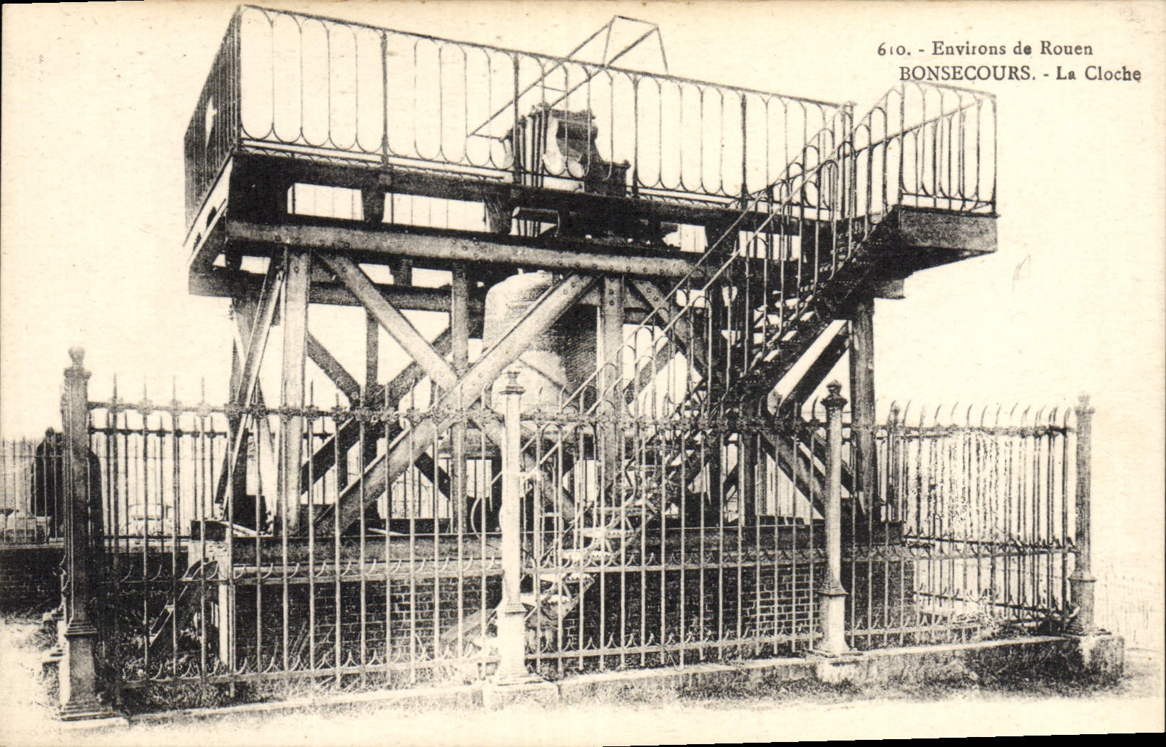 Vintage Postcard Bell Surroundings of Rouen Bonsecours