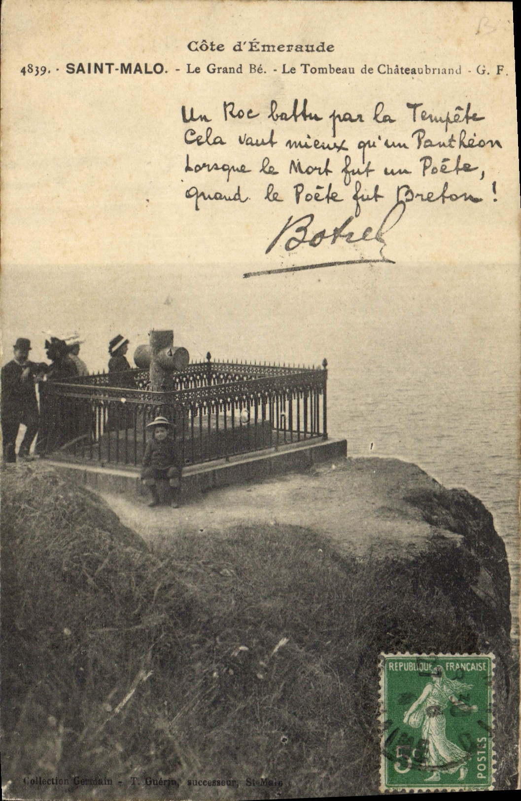 CPA Botrel Saint Malo Le Grand Be Le tombeau de Chateaubriand 