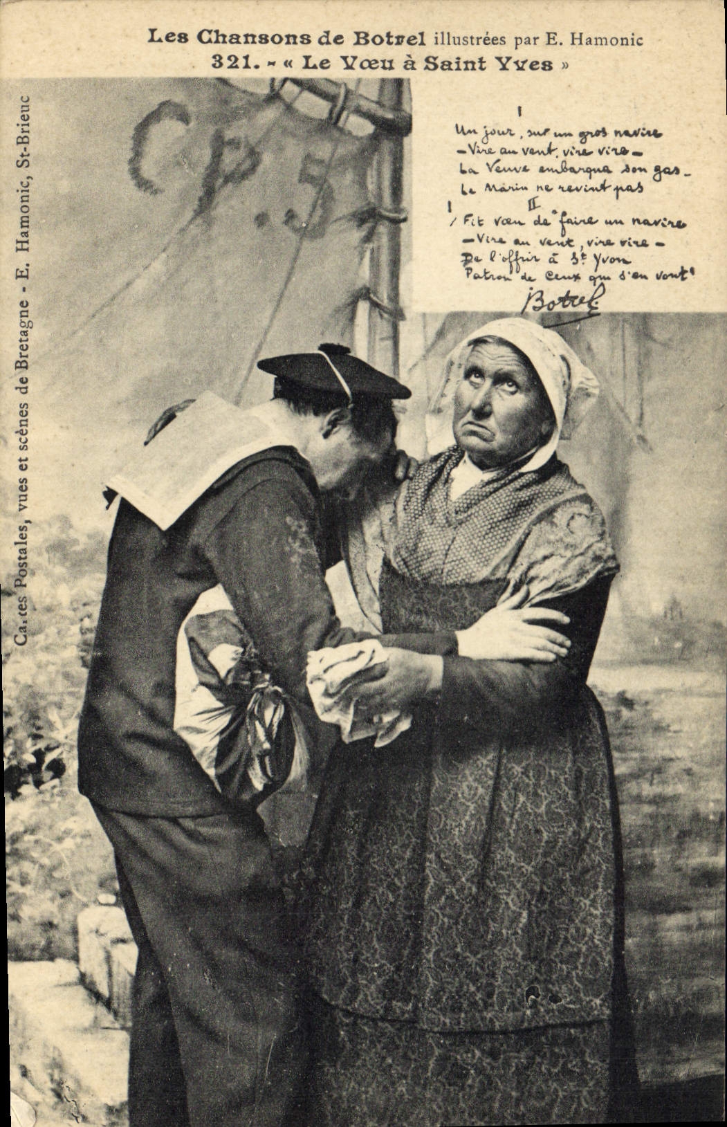 CPA Folklore Les chansons de Botrel illustrees Le voeu a Saint Yves 