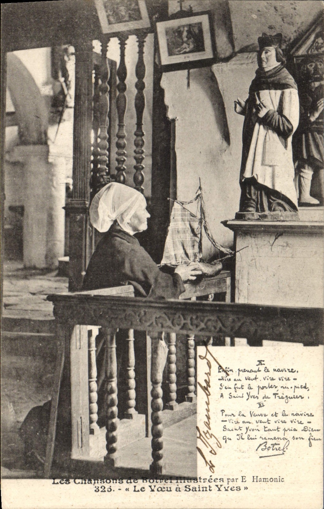 CPA Folklore Les chansons de Botrel illustrees Le voeu a Saint Yves 