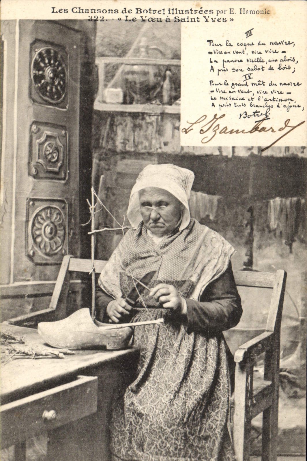 CPA Folklore Les chansons de Botrel illustrees Le voeu a Saint Yves 