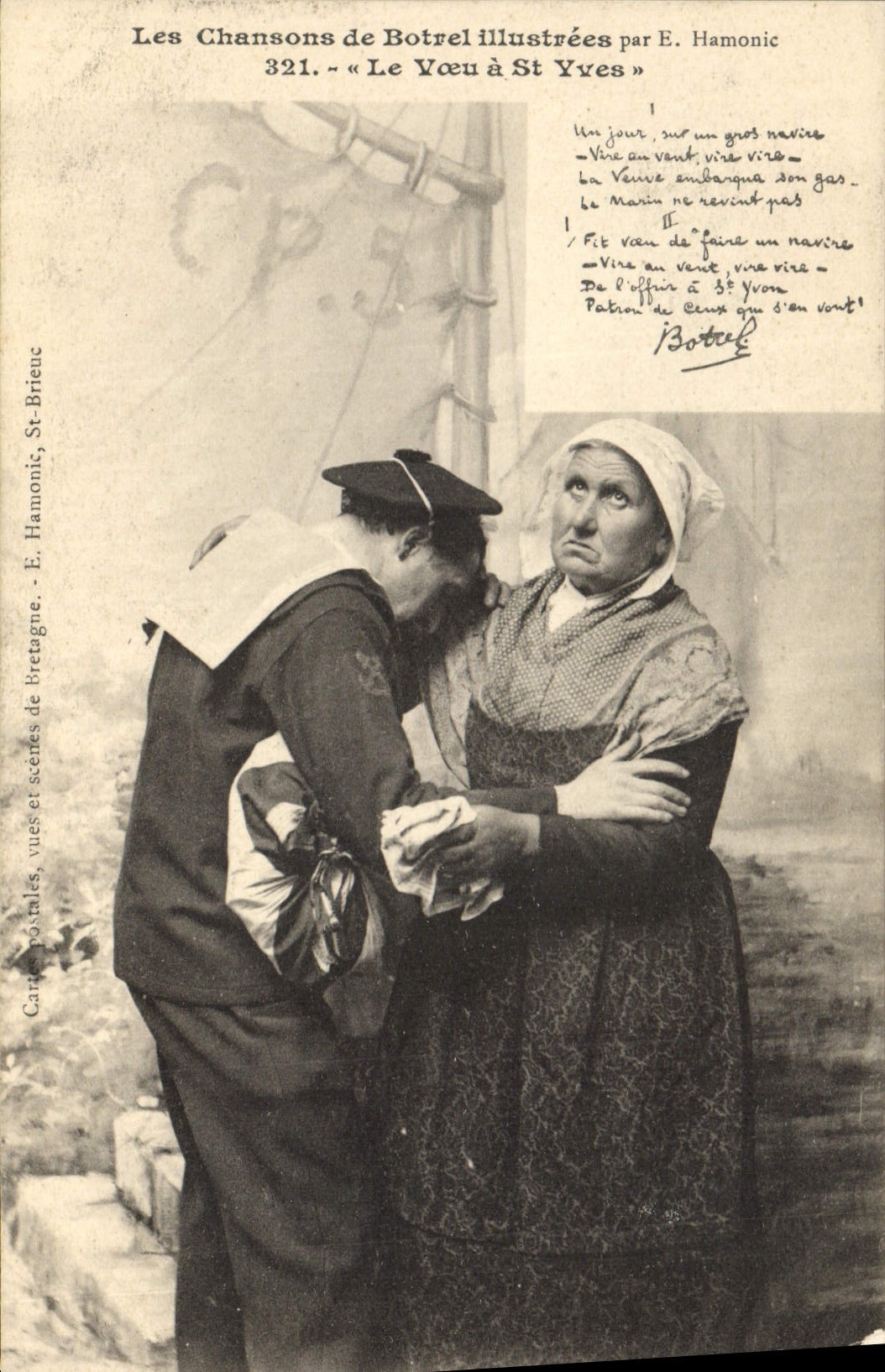 CPA Folklore Les chansons de Botrel illustrees Le voeu a Saint Yves 