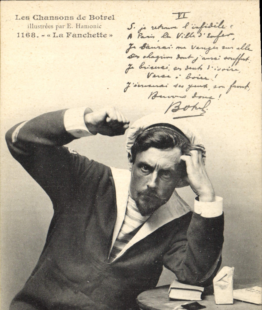 Postal Folclore las canciones de Botrel ilustradas el Fanchette
