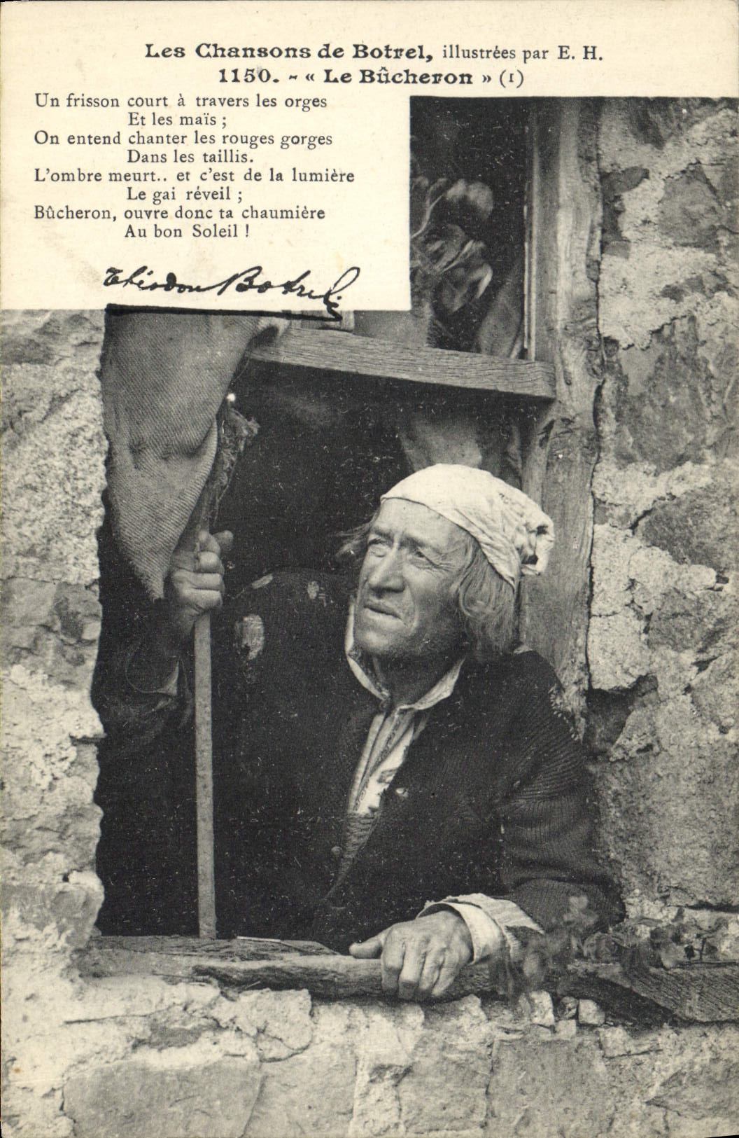 CPA Folklore Les chansons de Botrel illustrees Le bucheron 