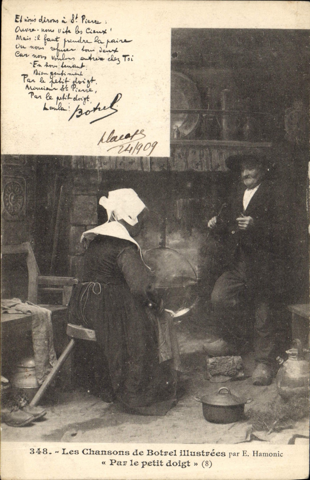 CPA Folklore Les chansons de Botrel illustrees Par le petit doigt 
