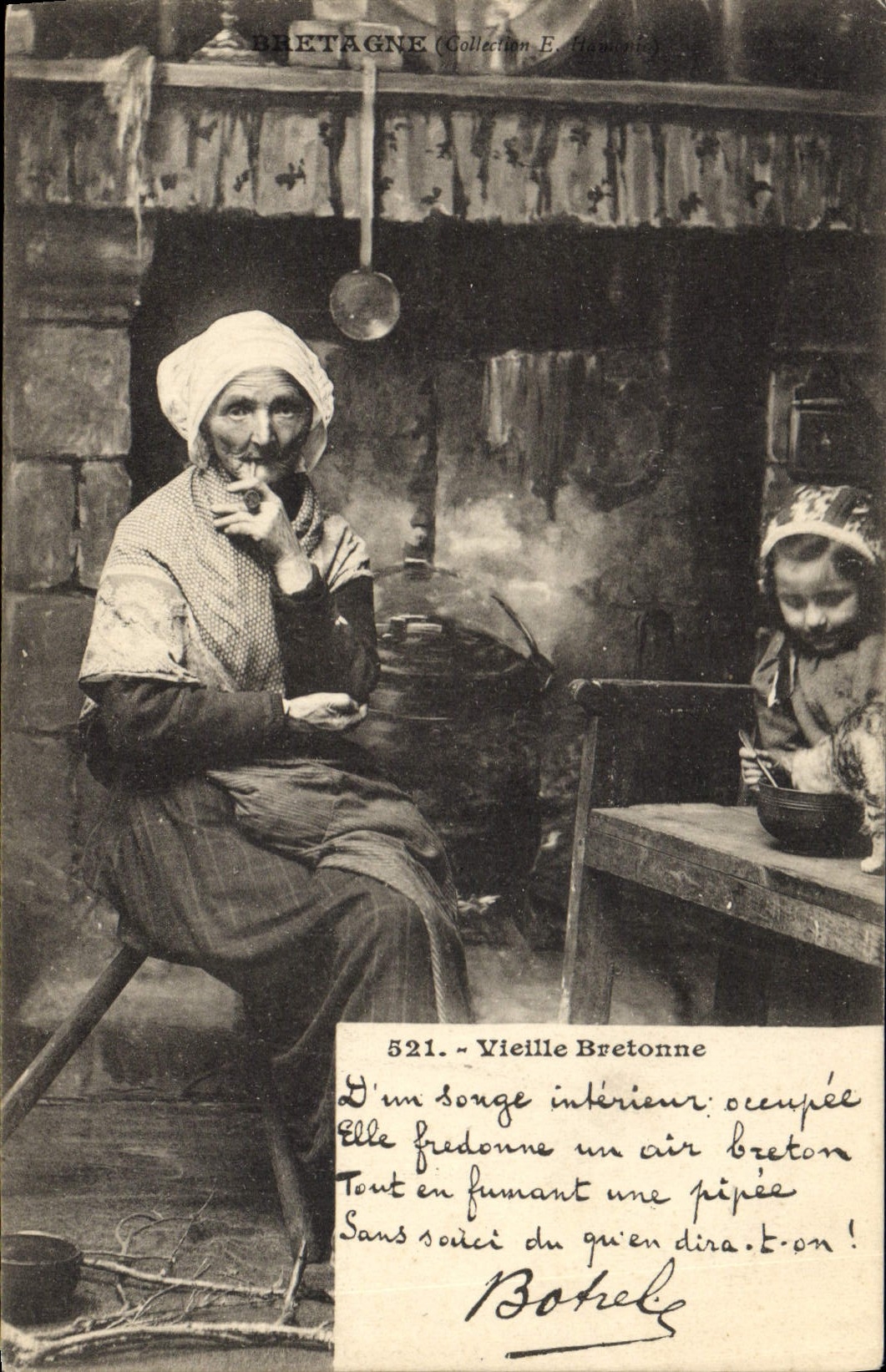 CPA Folklore Les chansons de Botrel illustrees Vieille bretonne 