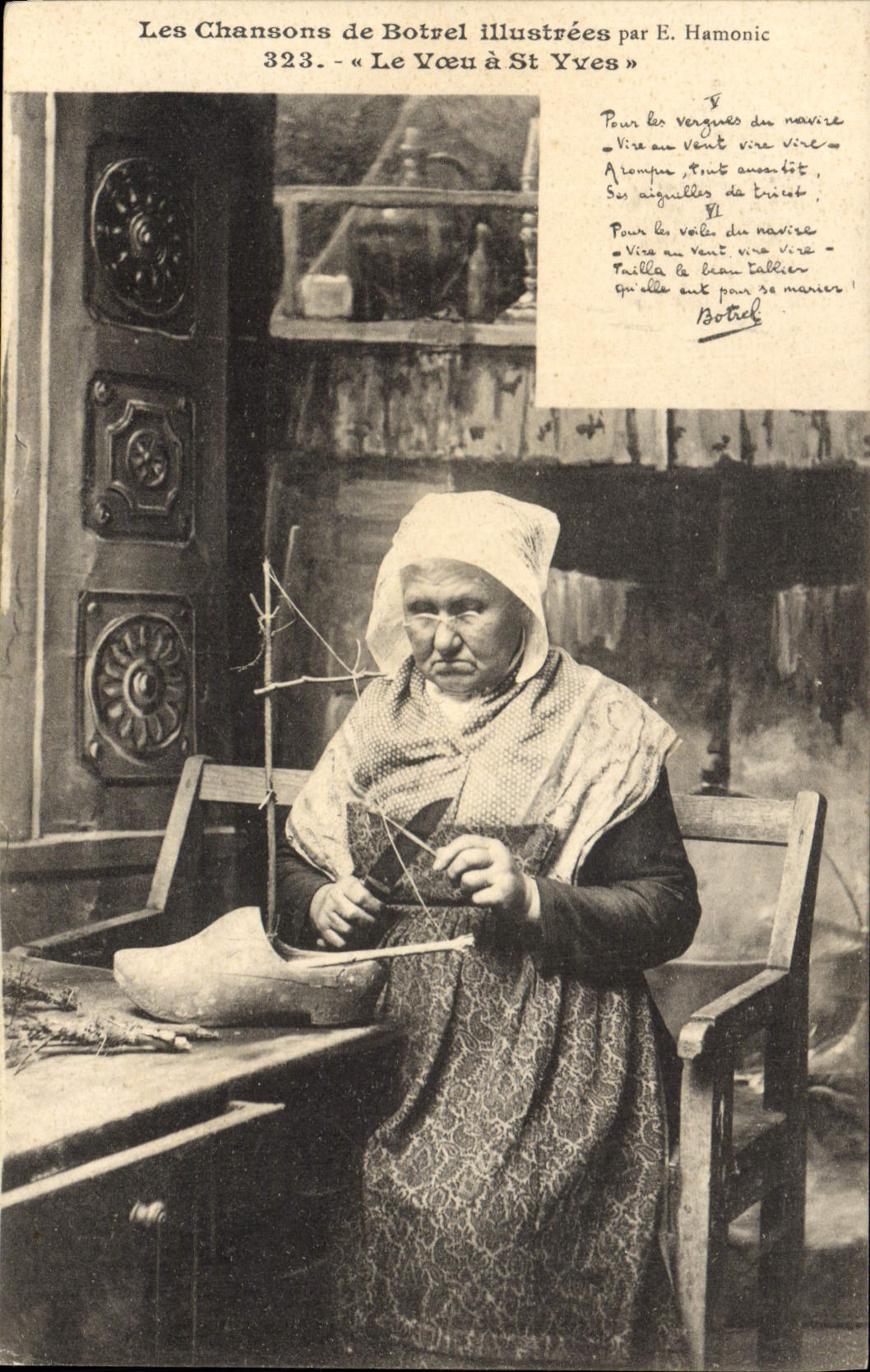 CPA Folklore Les chansons de Botrel illustrees Le voeu a St Yves 