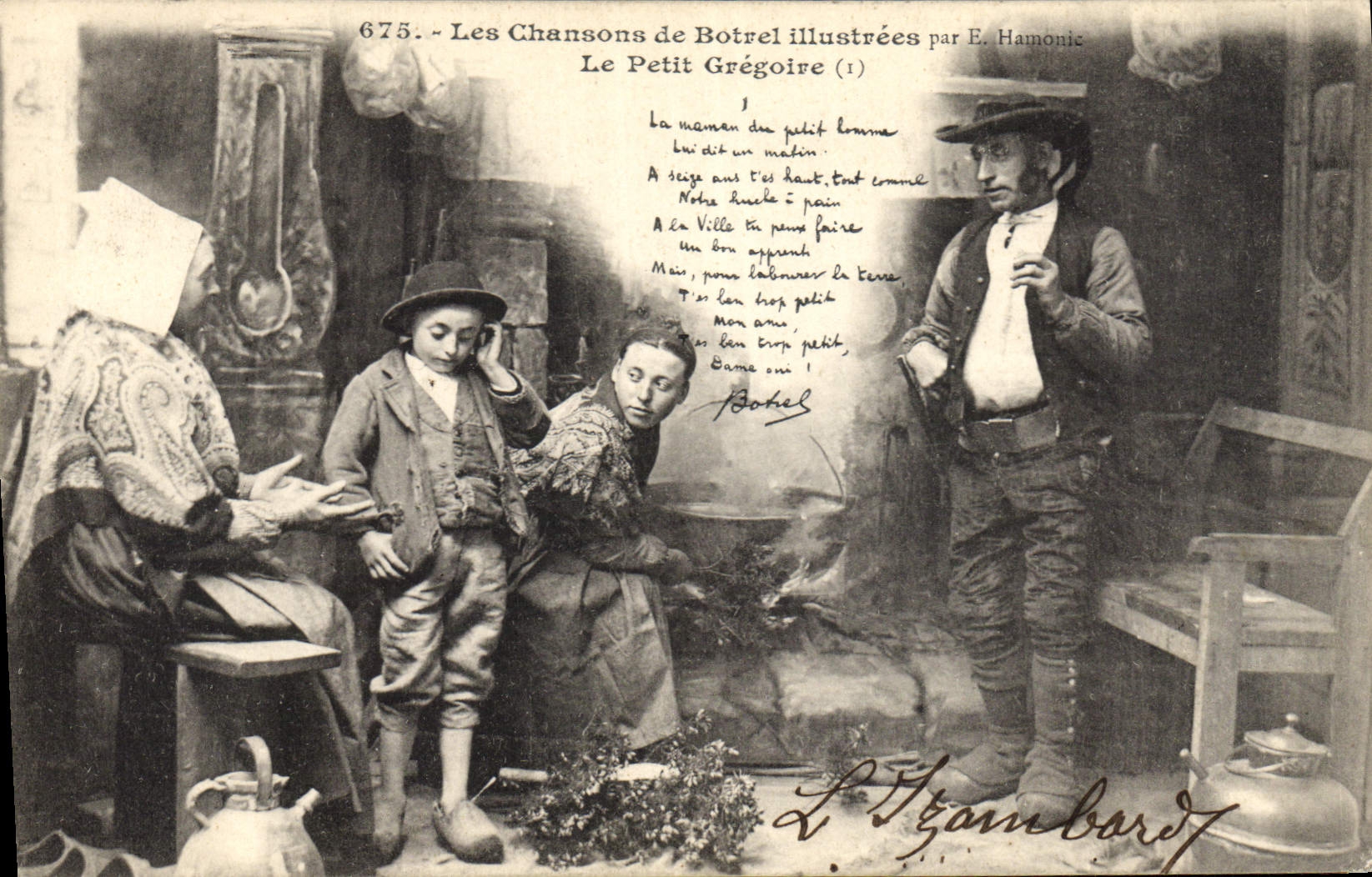 CPA Folklore Les chansons de Botrel illustrees Le Petit Gregoire 