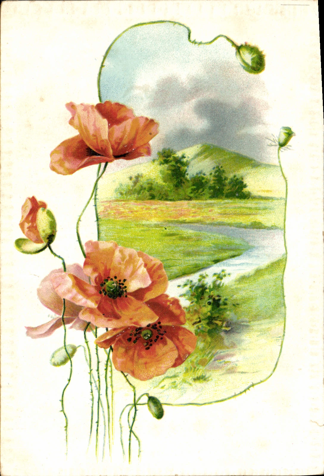 CPA Fantaisie Fleurs 